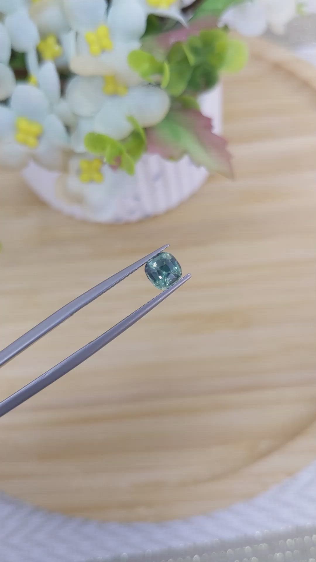 0.93 Ct. Green Sapphire from Madagascar Size Video