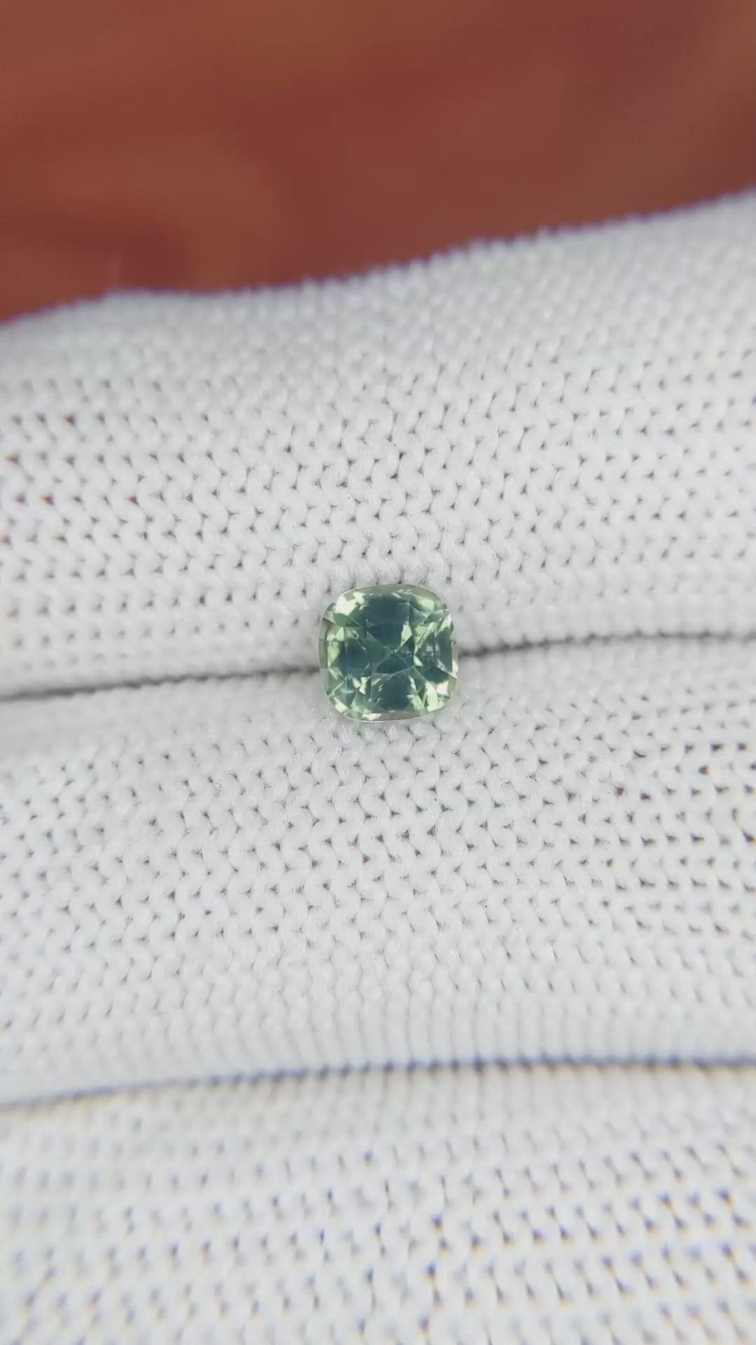 0.93 Ct. Green Sapphire from Madagascar Size Video