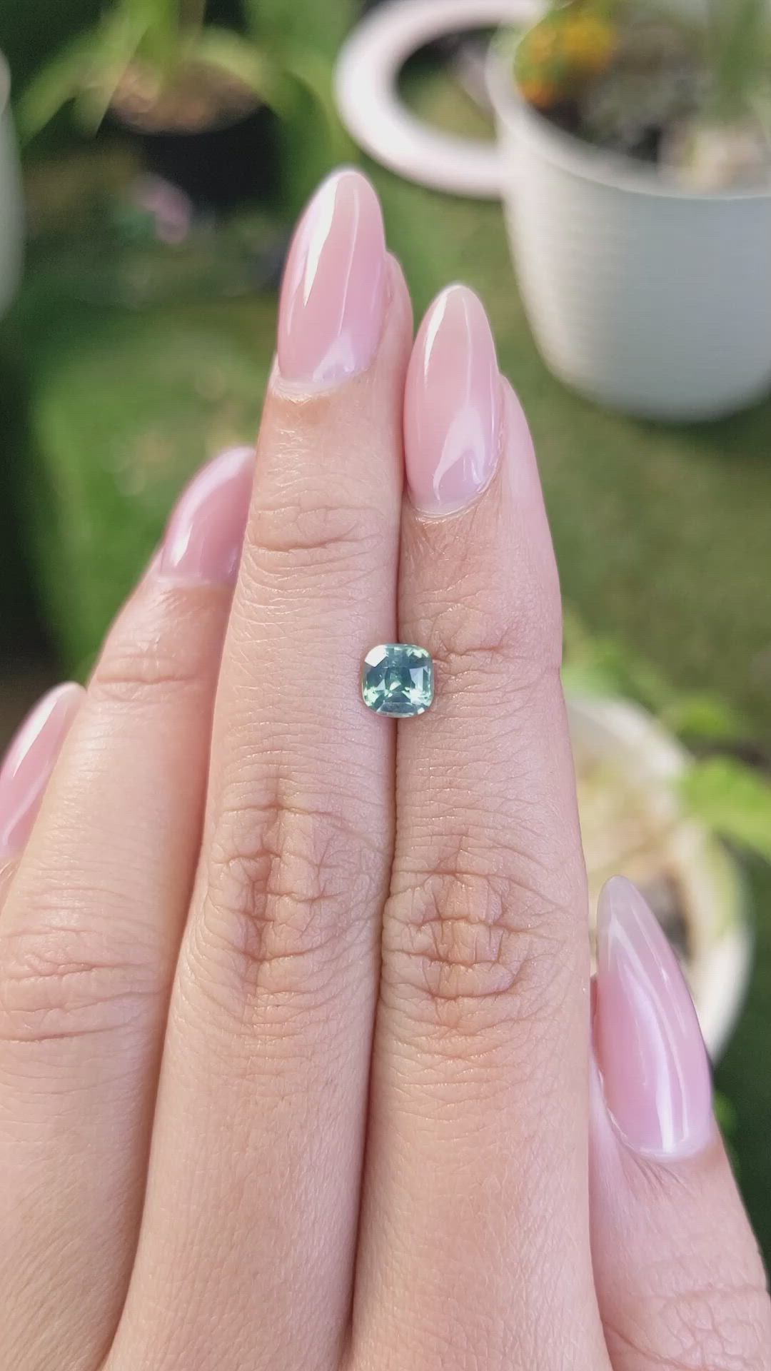 0.93 Ct. Green Sapphire from Madagascar Size Video