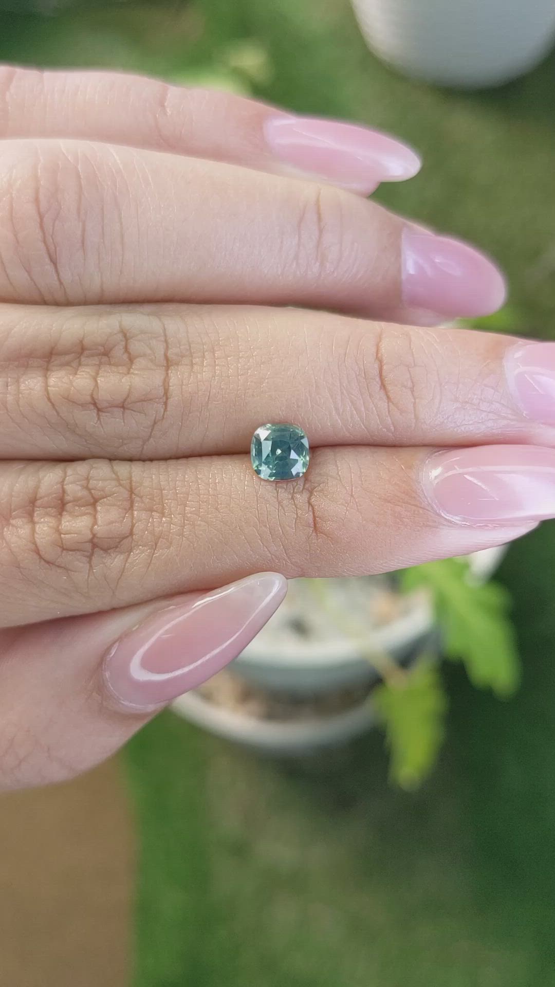 0.93 Ct. Green Sapphire from Madagascar Size Video