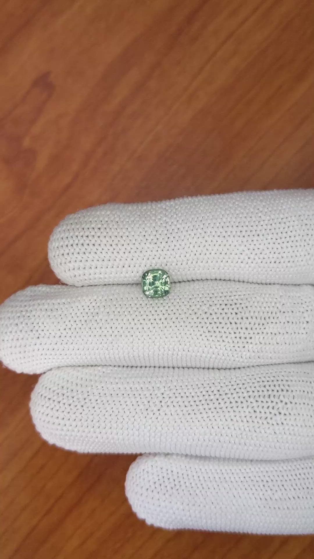 0.93 Ct. Green Sapphire from Madagascar Size Video