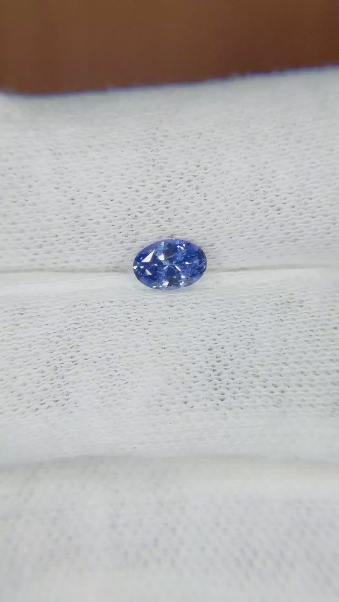 0.54 Ct. Blue Sapphire from Ceylon (Sri Lanka) Size Video