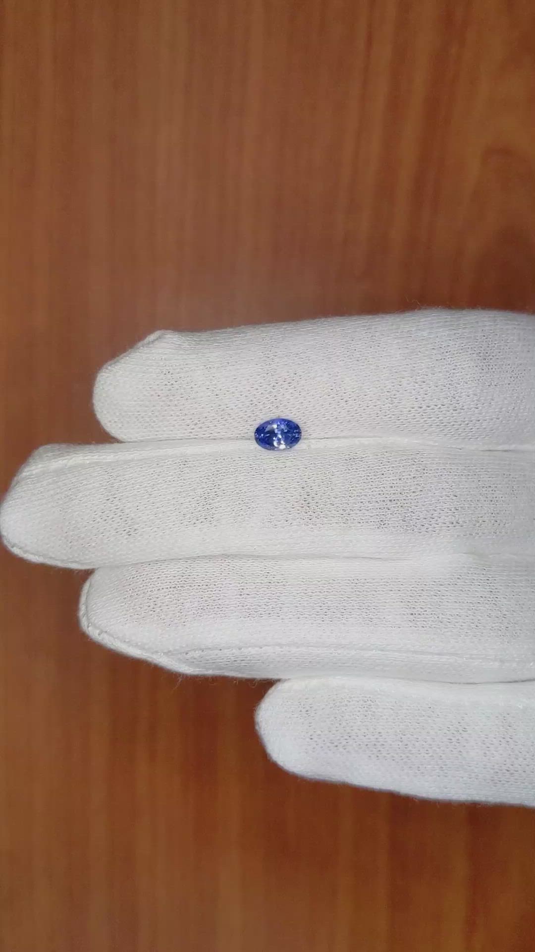 0.54 Ct. Blue Sapphire from Ceylon (Sri Lanka) Size Video