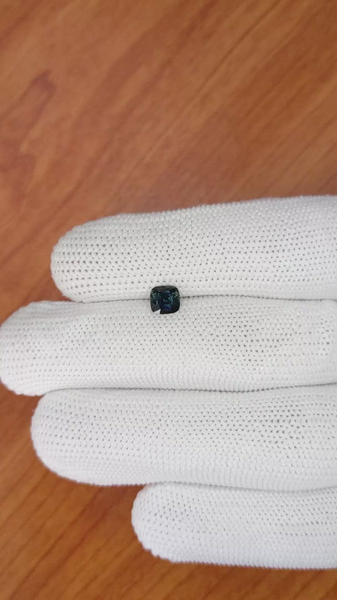 0.81 Ct. Greenish Blue Sapphire from Madagascar Size Video
