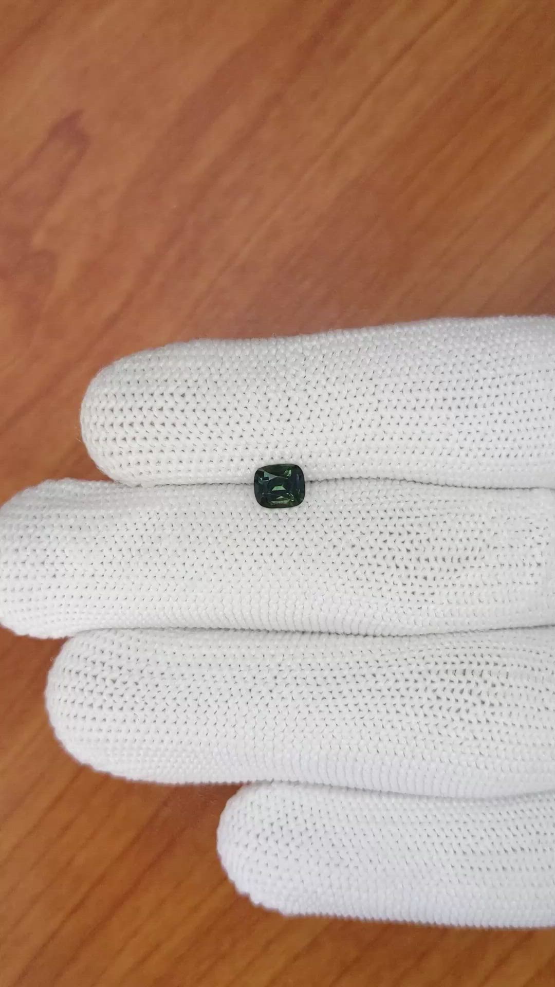 0.72 Ct. Bluish Green Sapphire from Madagascar Size Video