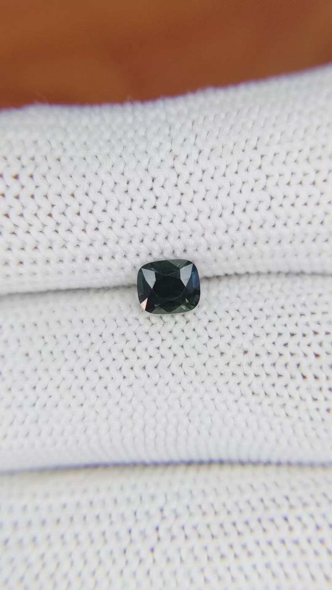 0.72 Ct. Bluish Green Sapphire from Madagascar Size Video