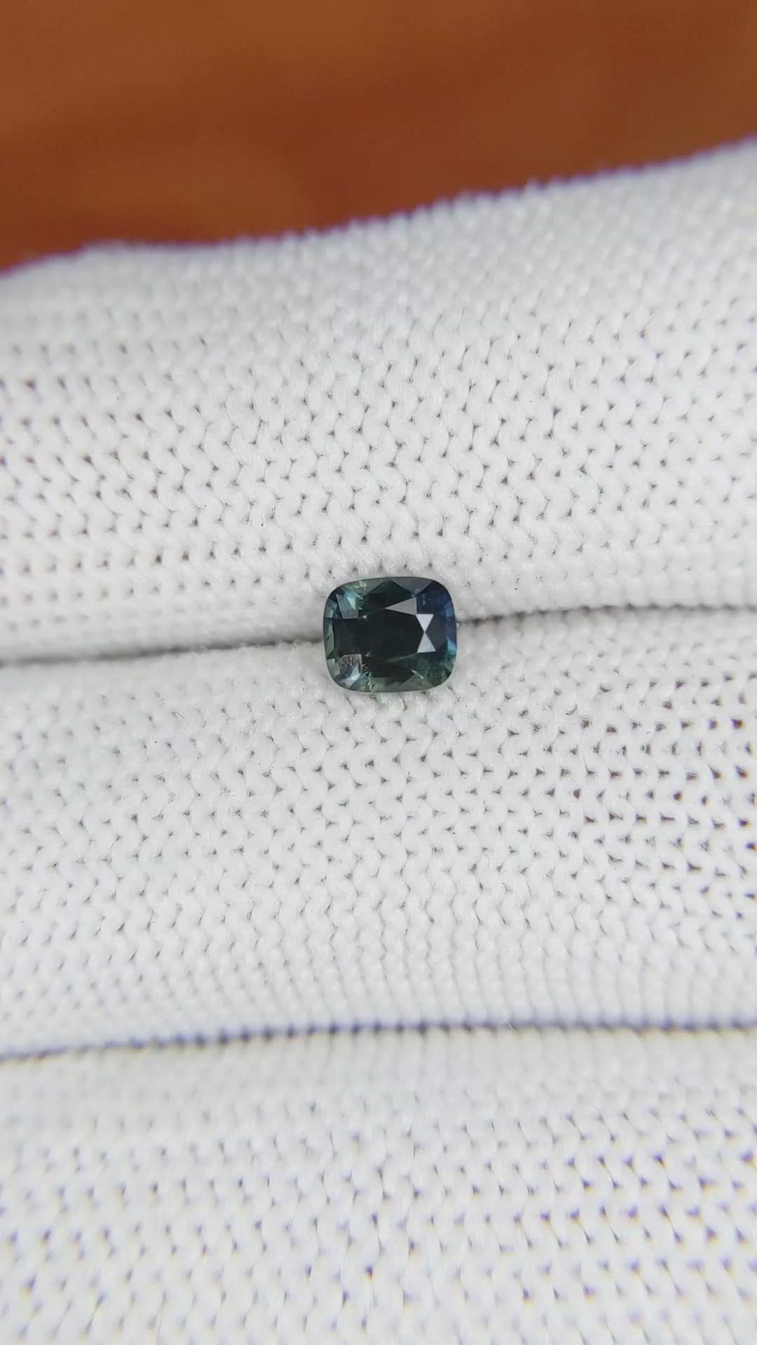 0.72 Ct. Bluish Green Sapphire from Madagascar Size Video