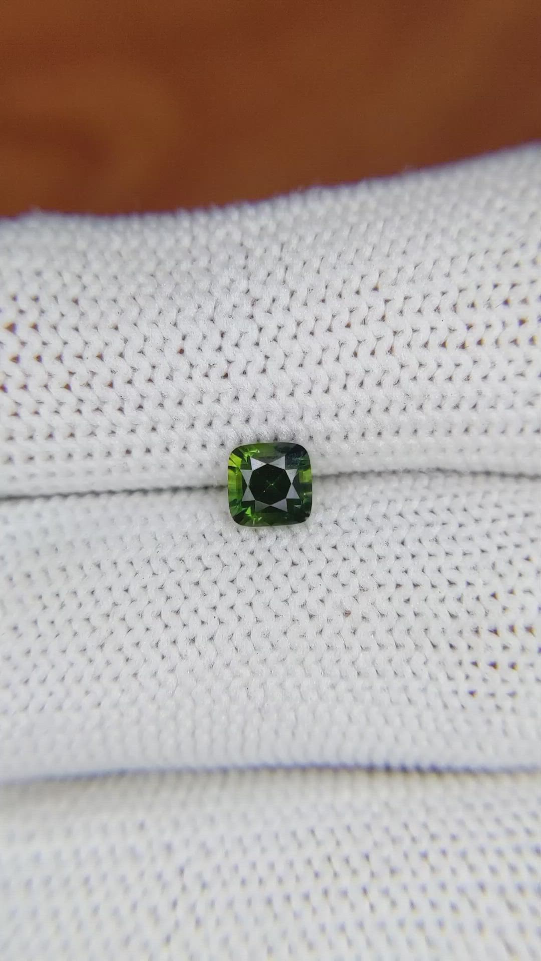 0.61 Ct. Yellowish Green Sapphire from Madagascar Size Video