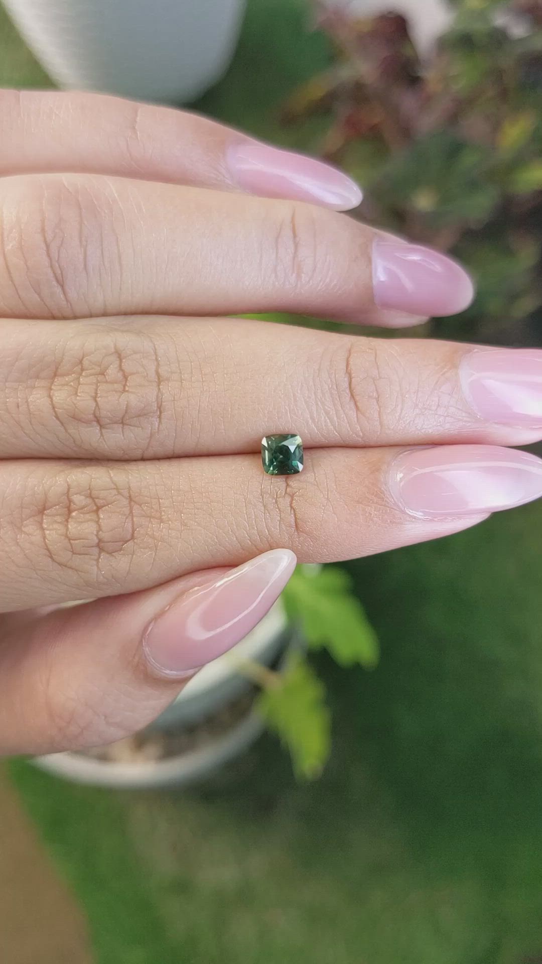 0.51 Ct. Yellowish Green Sapphire from Madagascar Size Video