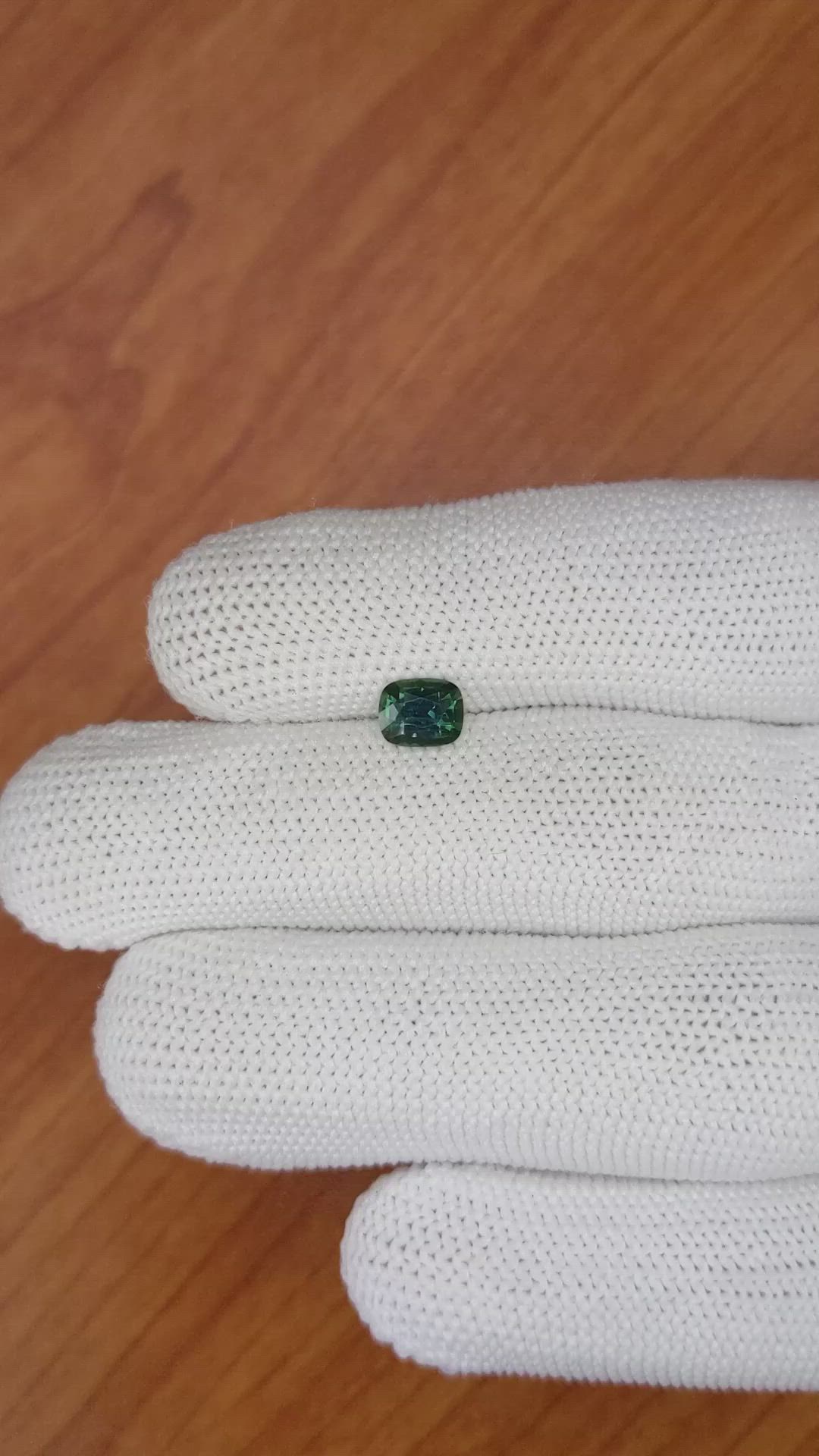 0.85 Ct. Bluish Green Sapphire from Madagascar Size Video
