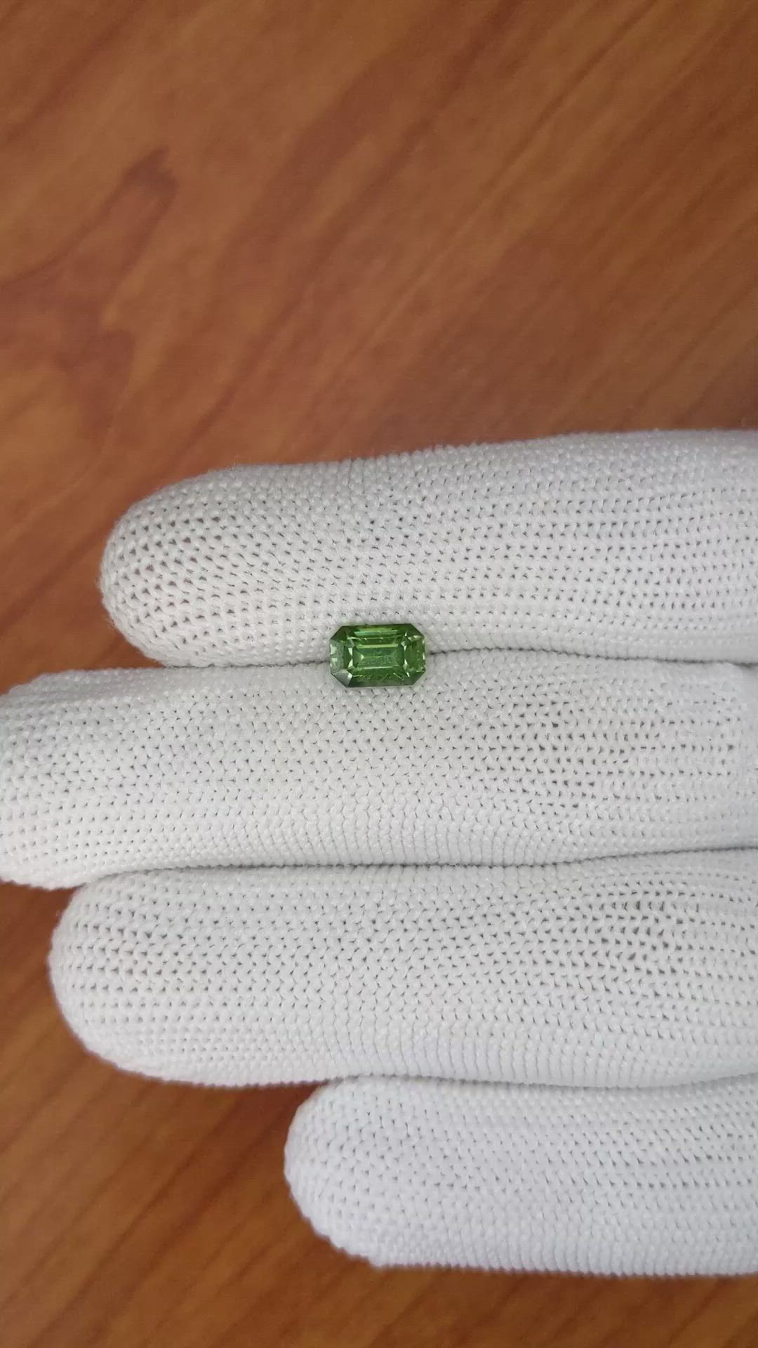 1.57 Ct. Green Sapphire from Madagascar Size Video