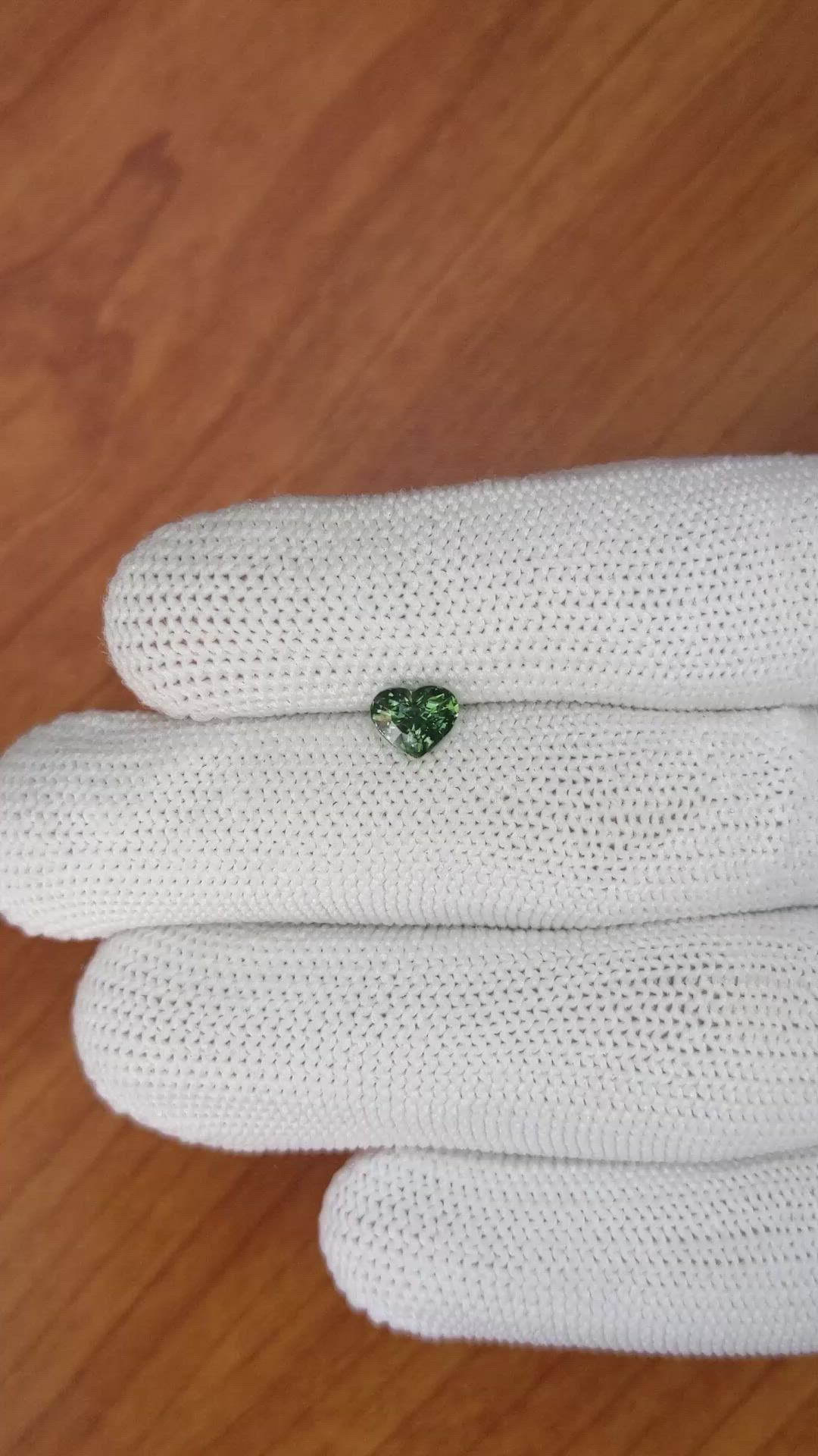 1.07 Ct. Green Sapphire from Madagascar Size Video