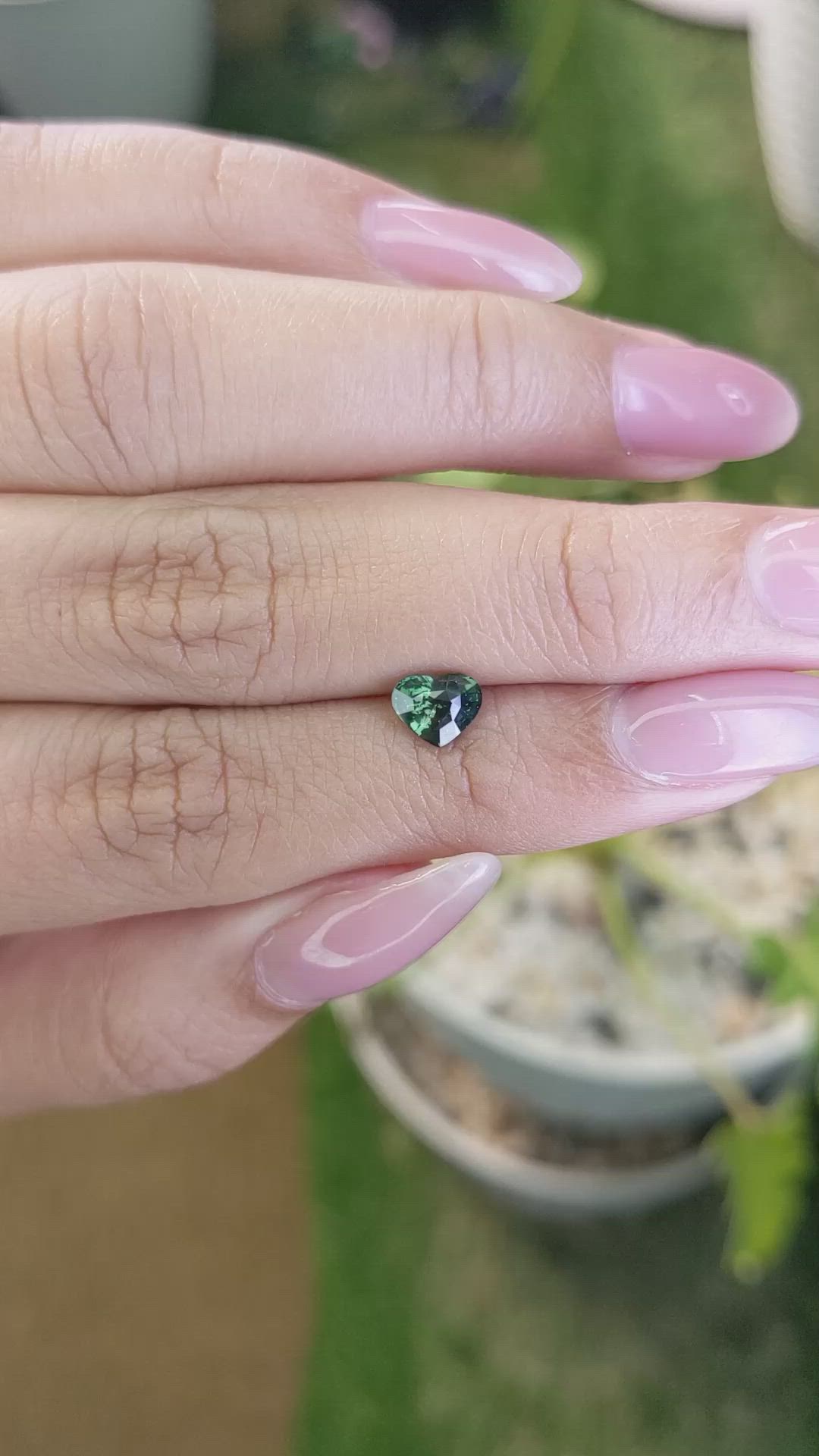 1.07 Ct. Green Sapphire from Madagascar Size Video