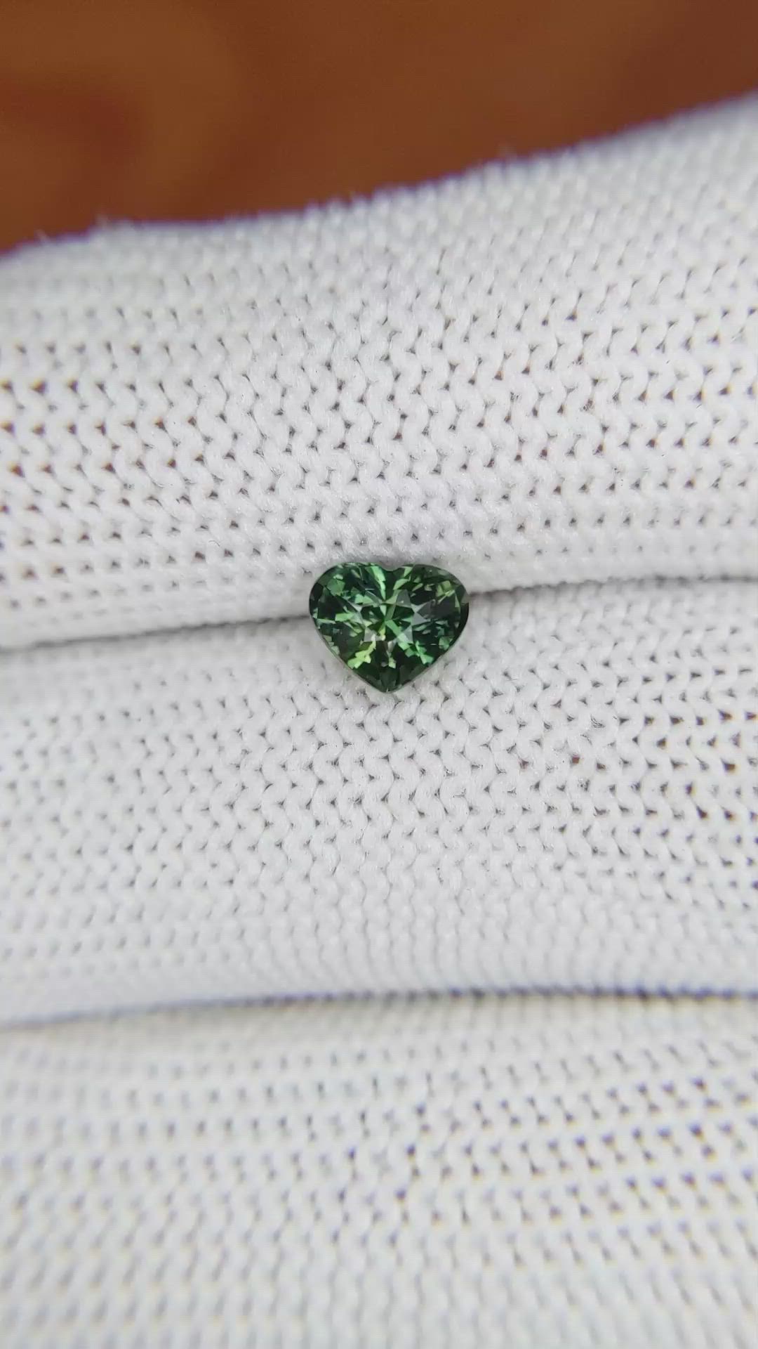 1.07 Ct. Green Sapphire from Madagascar Size Video