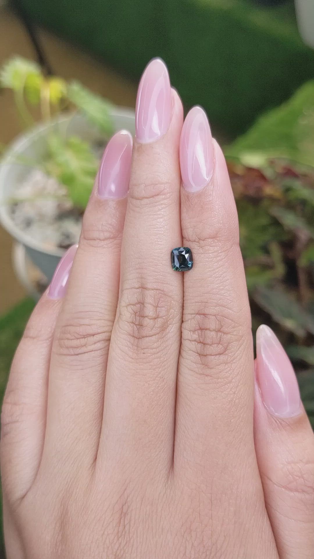 0.84 Ct. Greenish Blue Sapphire from Madagascar Size Video