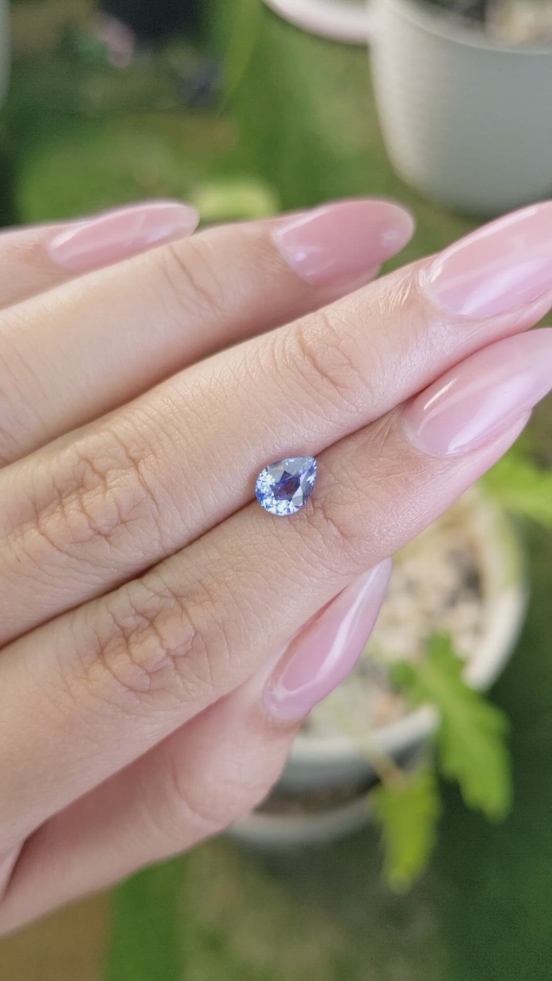 1.09 Ct. Blue Sapphire from Ceylon (Sri Lanka) Size Video