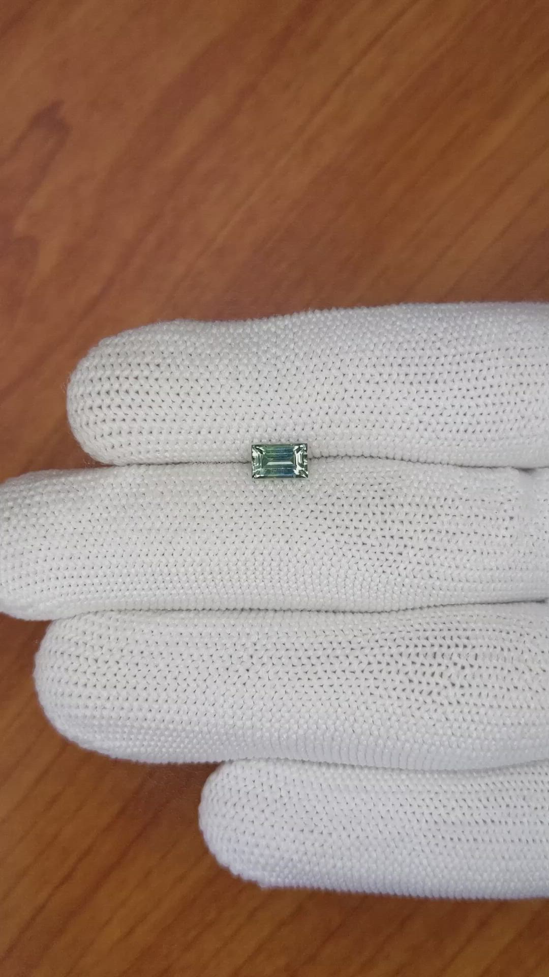 0.78 Ct. Bluish Green Sapphire from Madagascar Size Video