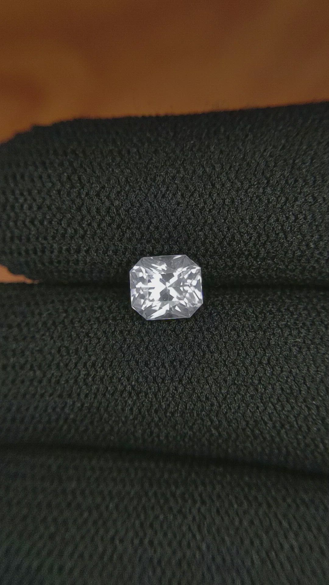 1.30 Ct. White Sapphire from Ceylon (Sri Lanka) Size Video