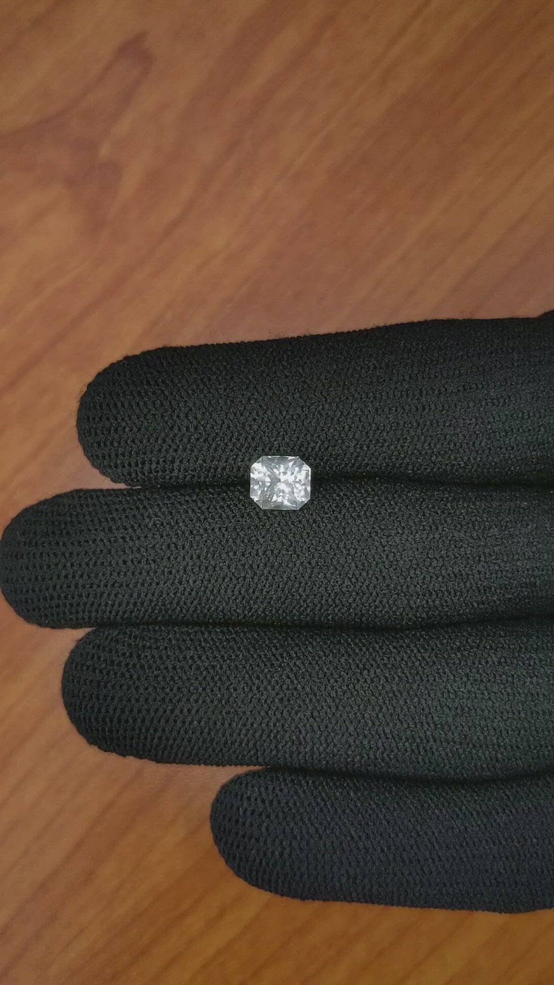 1.30 Ct. White Sapphire from Ceylon (Sri Lanka) Size Video