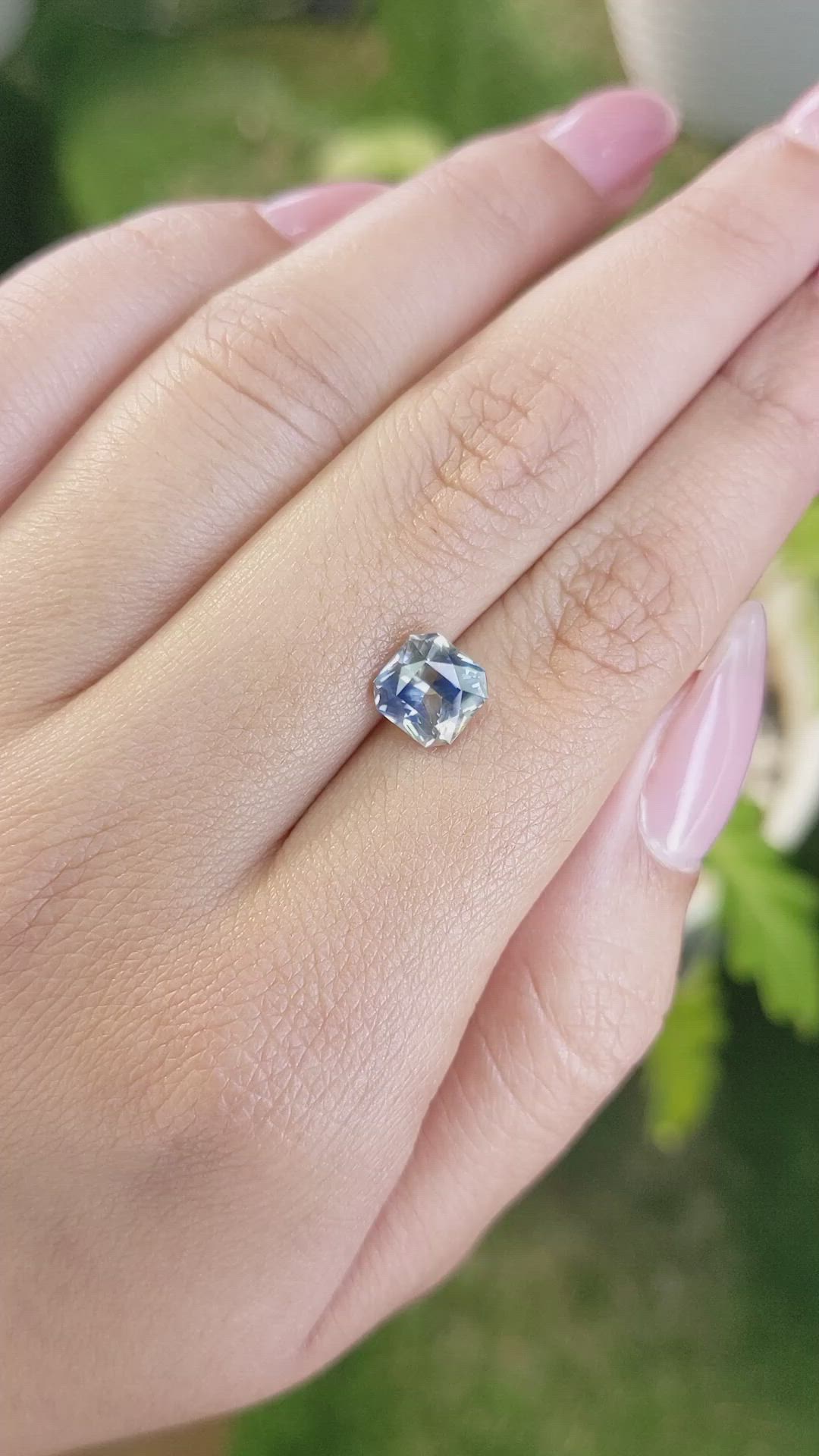 2.44 Ct. Bi Color Sapphire from Ceylon (Sri Lanka) Size Video