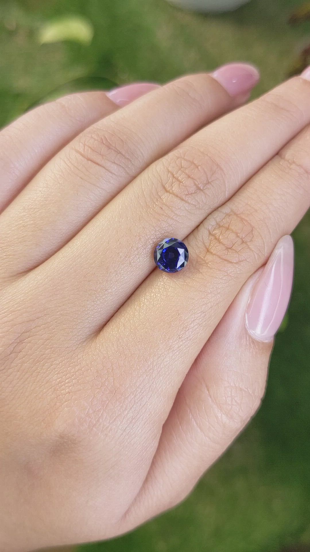 2.07 Ct. Blue Sapphire from Ceylon (Sri Lanka) Size Video