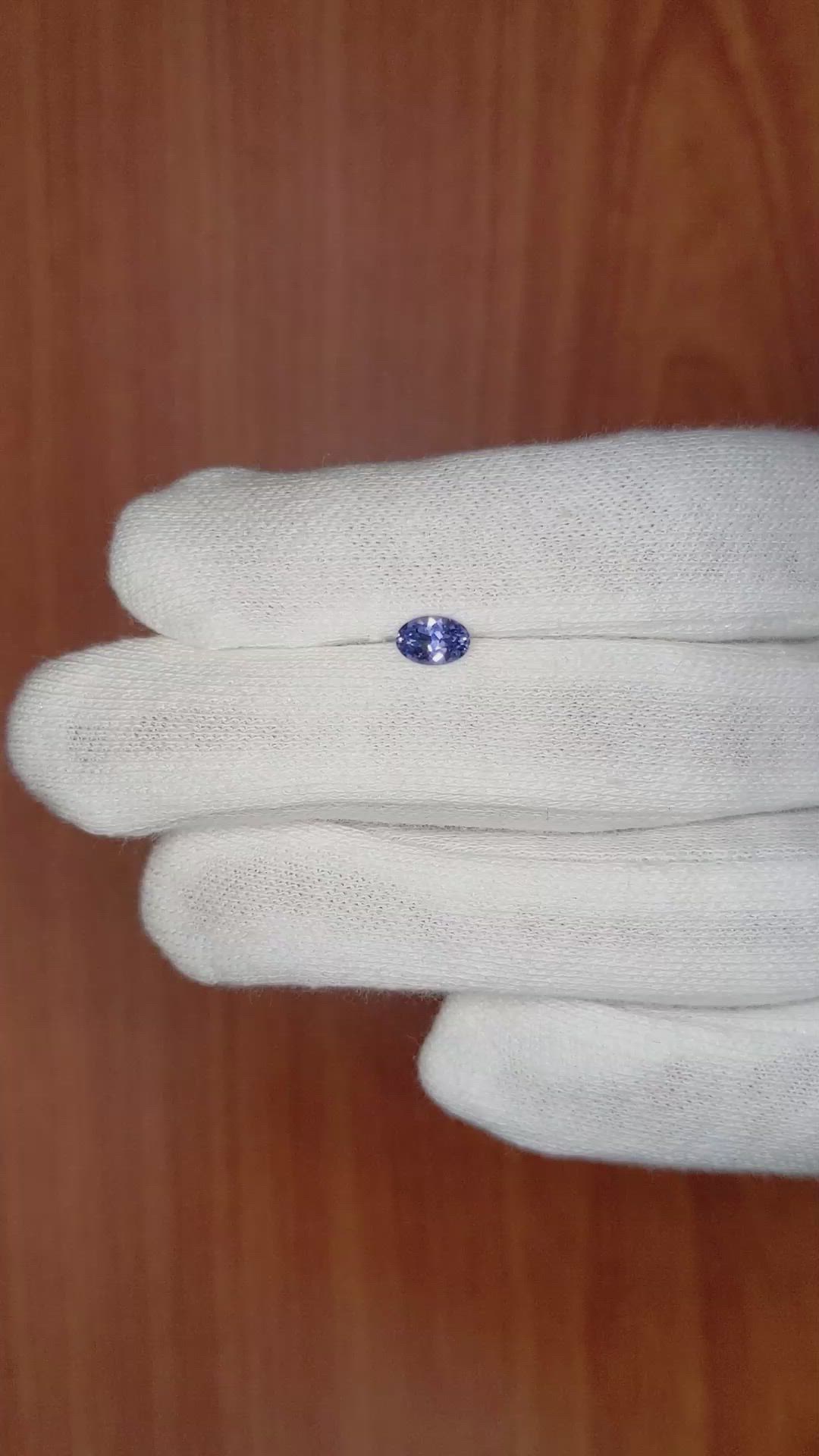 0.55 Ct. Blue Sapphire from Ceylon (Sri Lanka) Size Video
