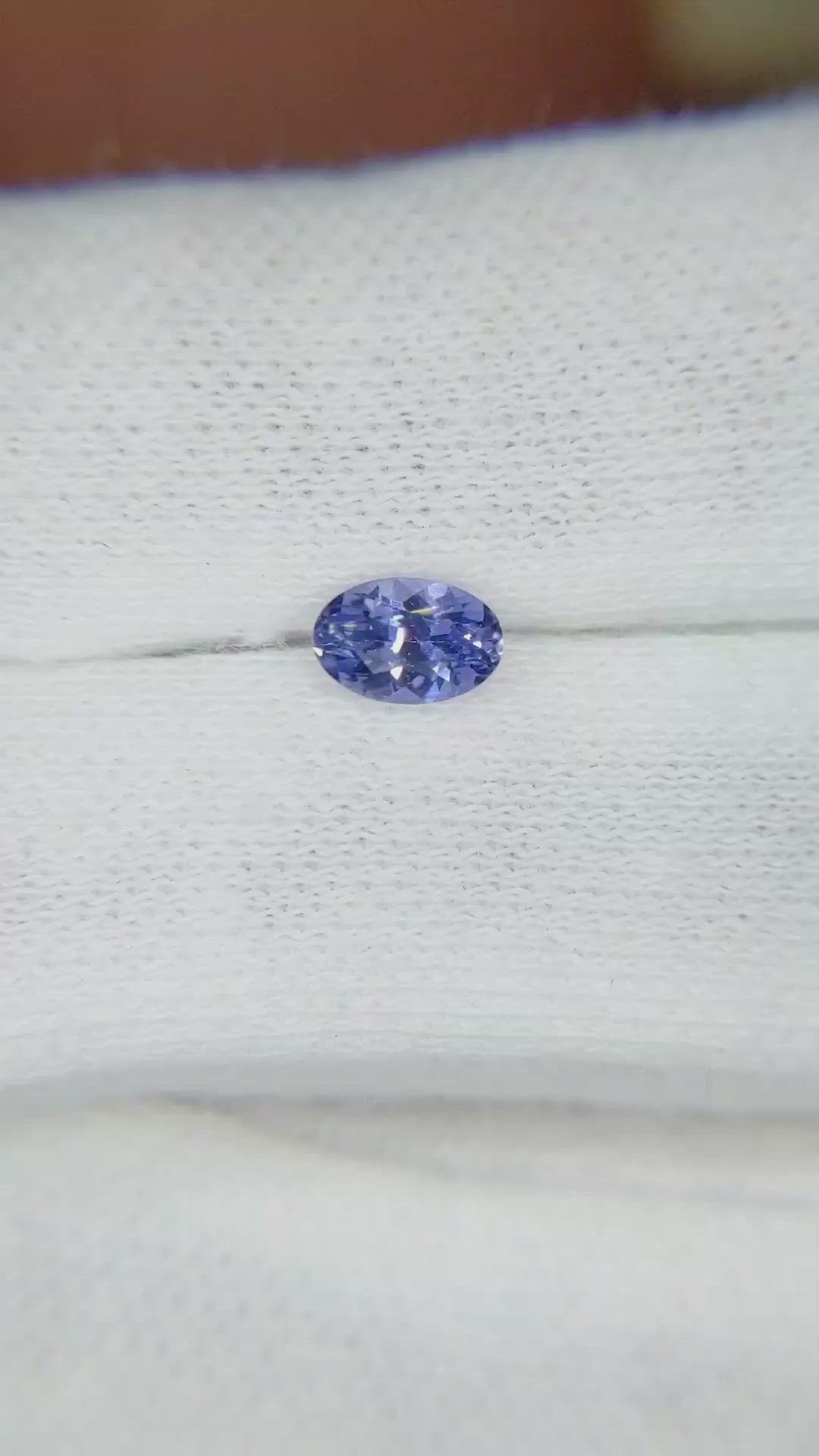 0.55 Ct. Blue Sapphire from Ceylon (Sri Lanka) Size Video