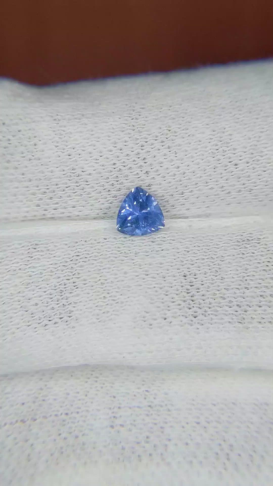0.55 Ct. Blue Sapphire from Ceylon (Sri Lanka) Size Video