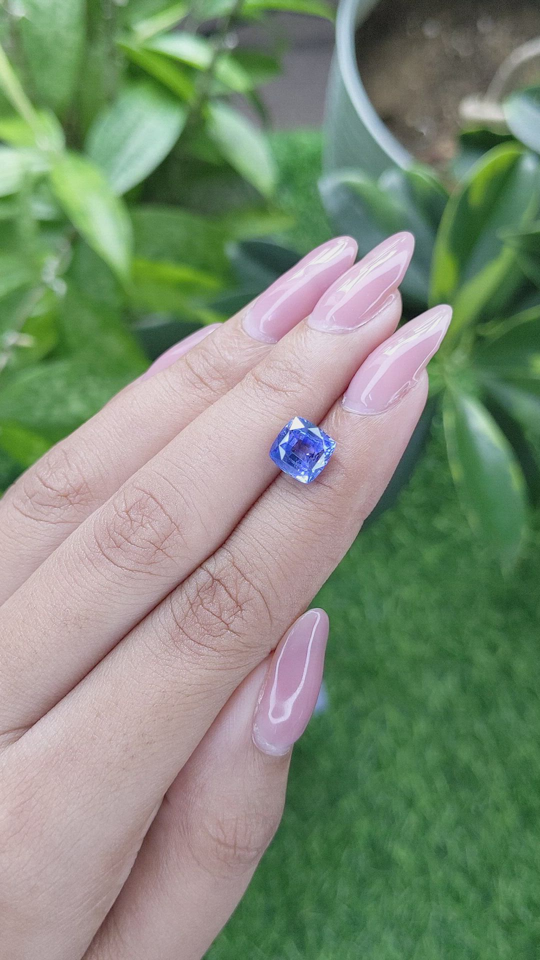 2.59 Ct. Blue Sapphire from Ceylon (Sri Lanka) Size Video