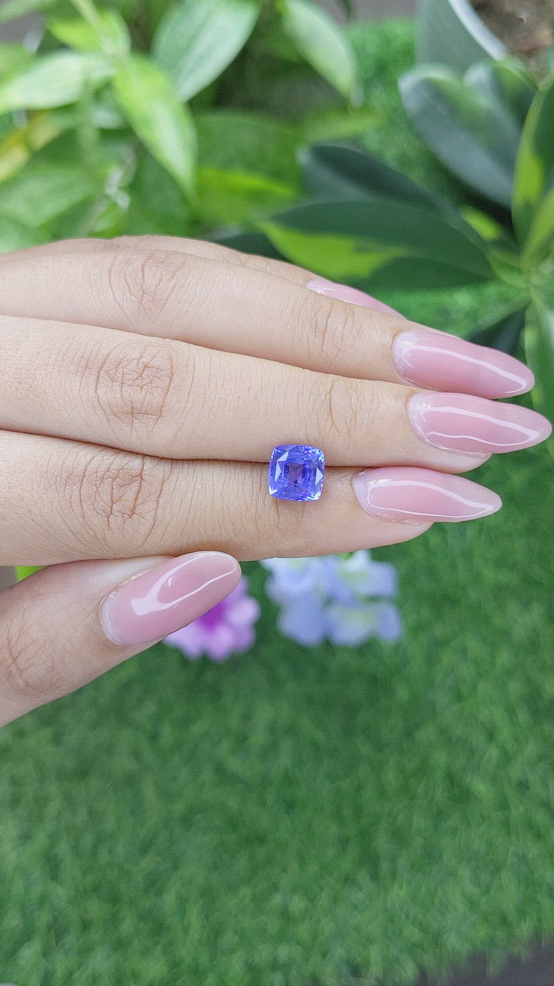 2.59 Ct. Blue Sapphire from Ceylon (Sri Lanka) Size Video