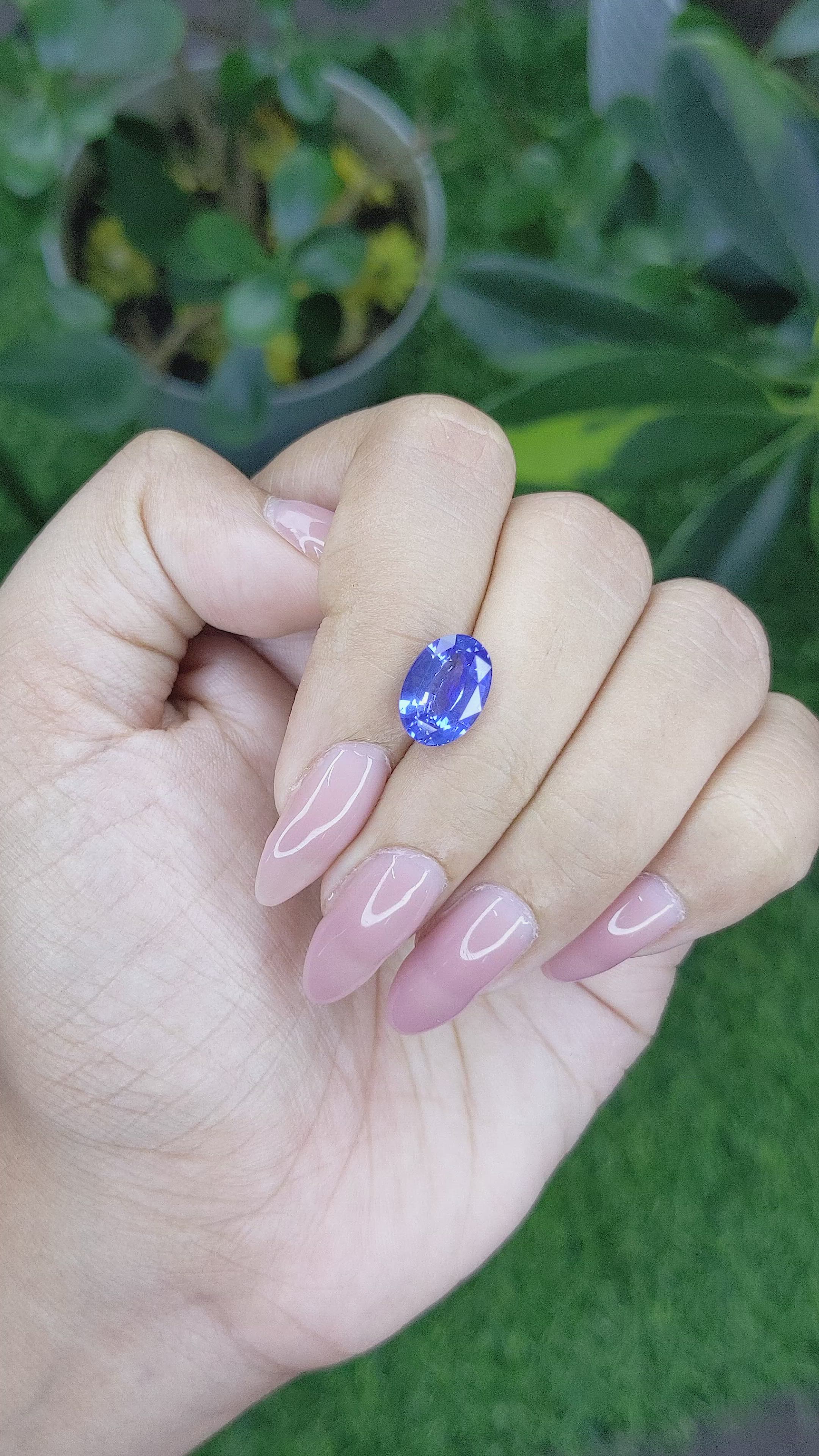 4.01 Ct. Blue Sapphire from Ceylon (Sri Lanka) Size Video