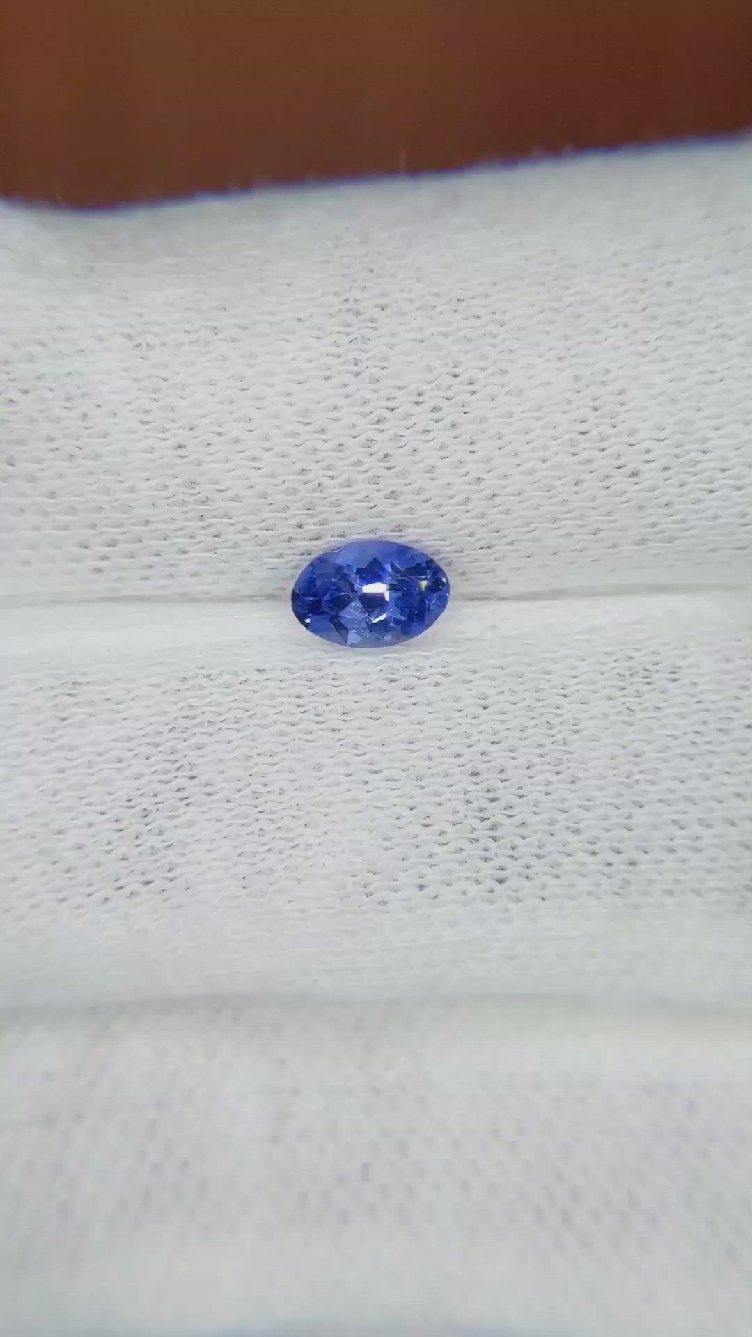 0.54 Ct. Blue Sapphire from Ceylon (Sri Lanka) Size Video