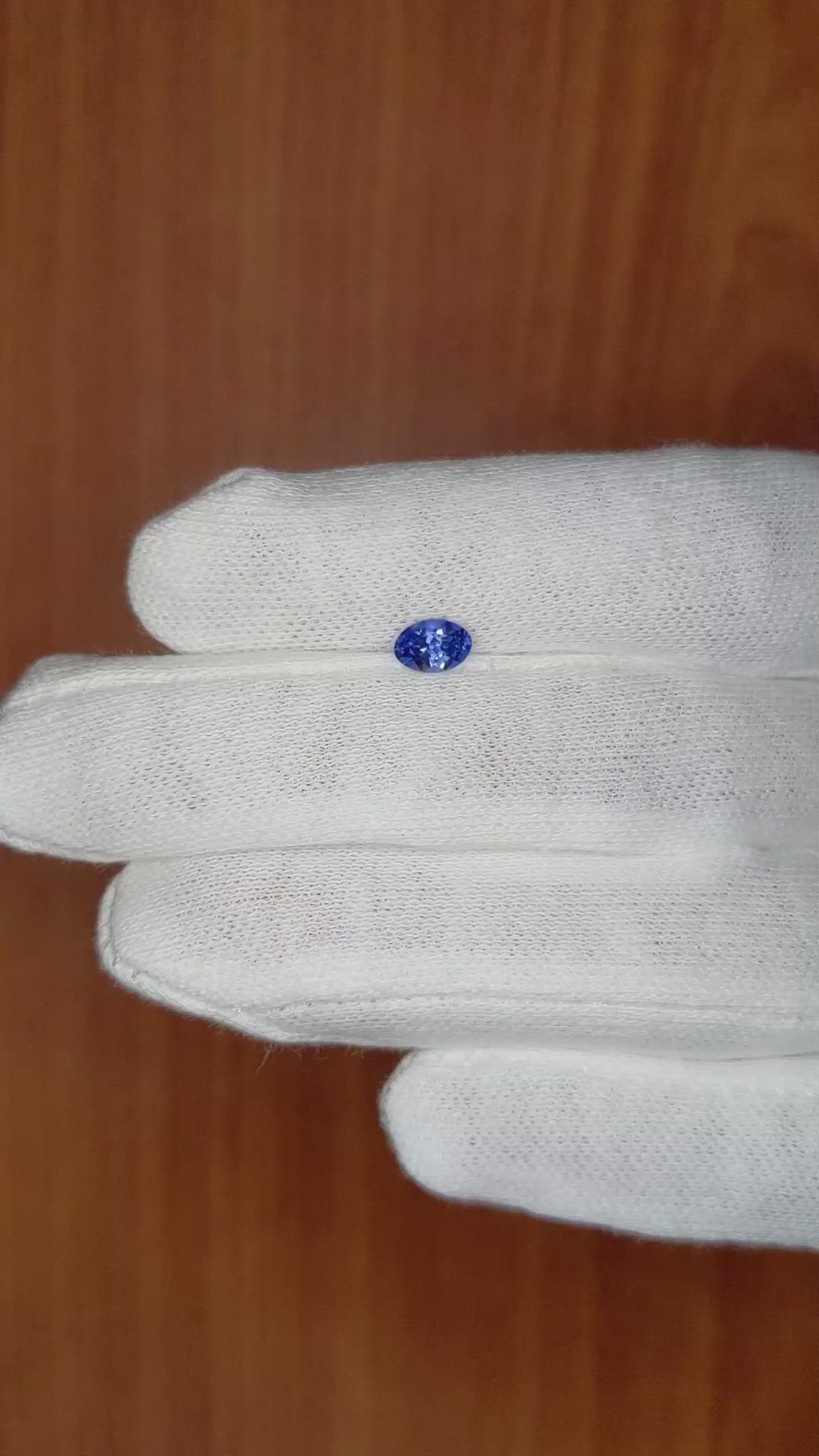 0.54 Ct. Blue Sapphire from Ceylon (Sri Lanka) Size Video