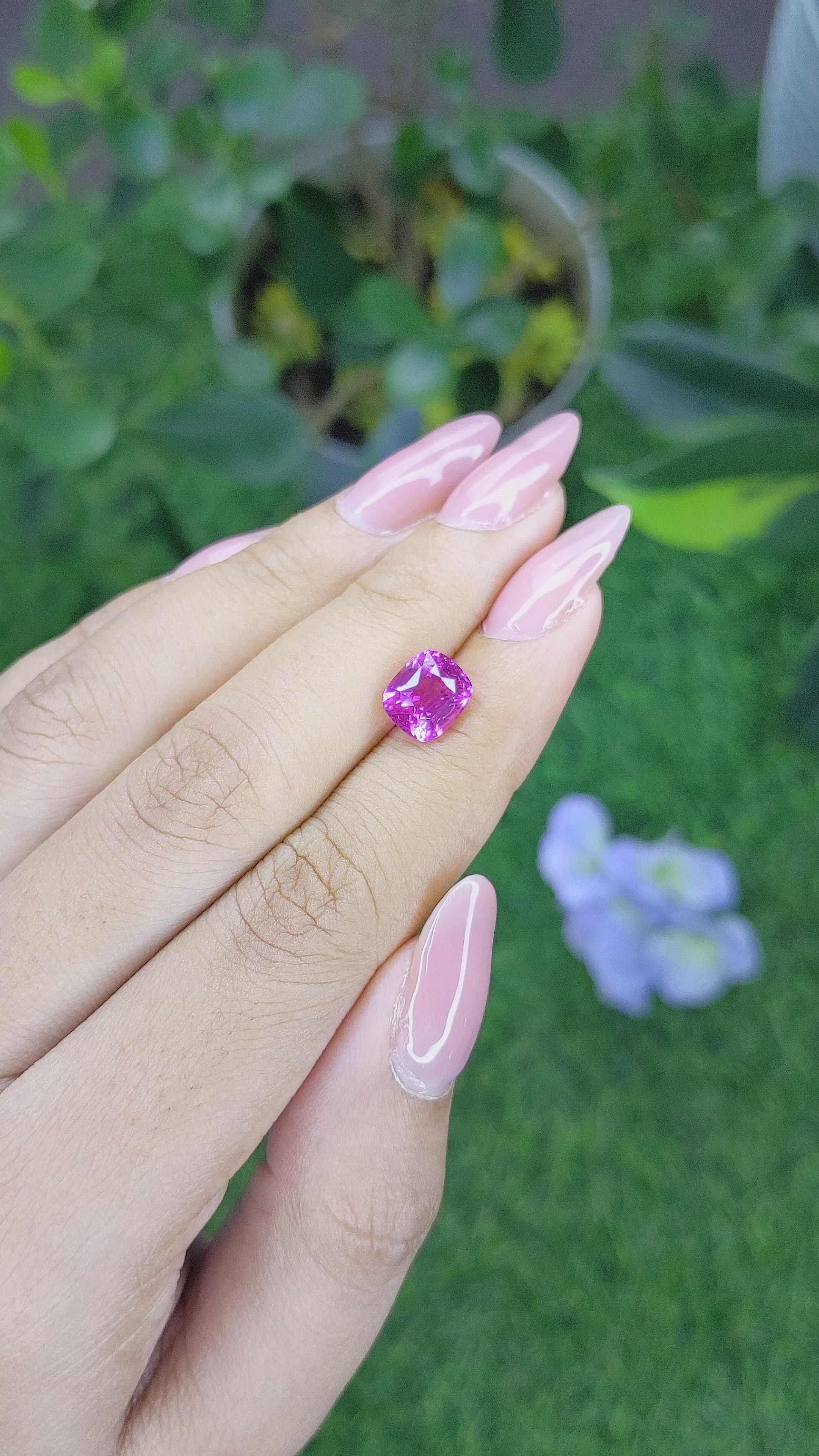 3.01 Ct. Purplish Pink Sapphire from Madagascar Size Video