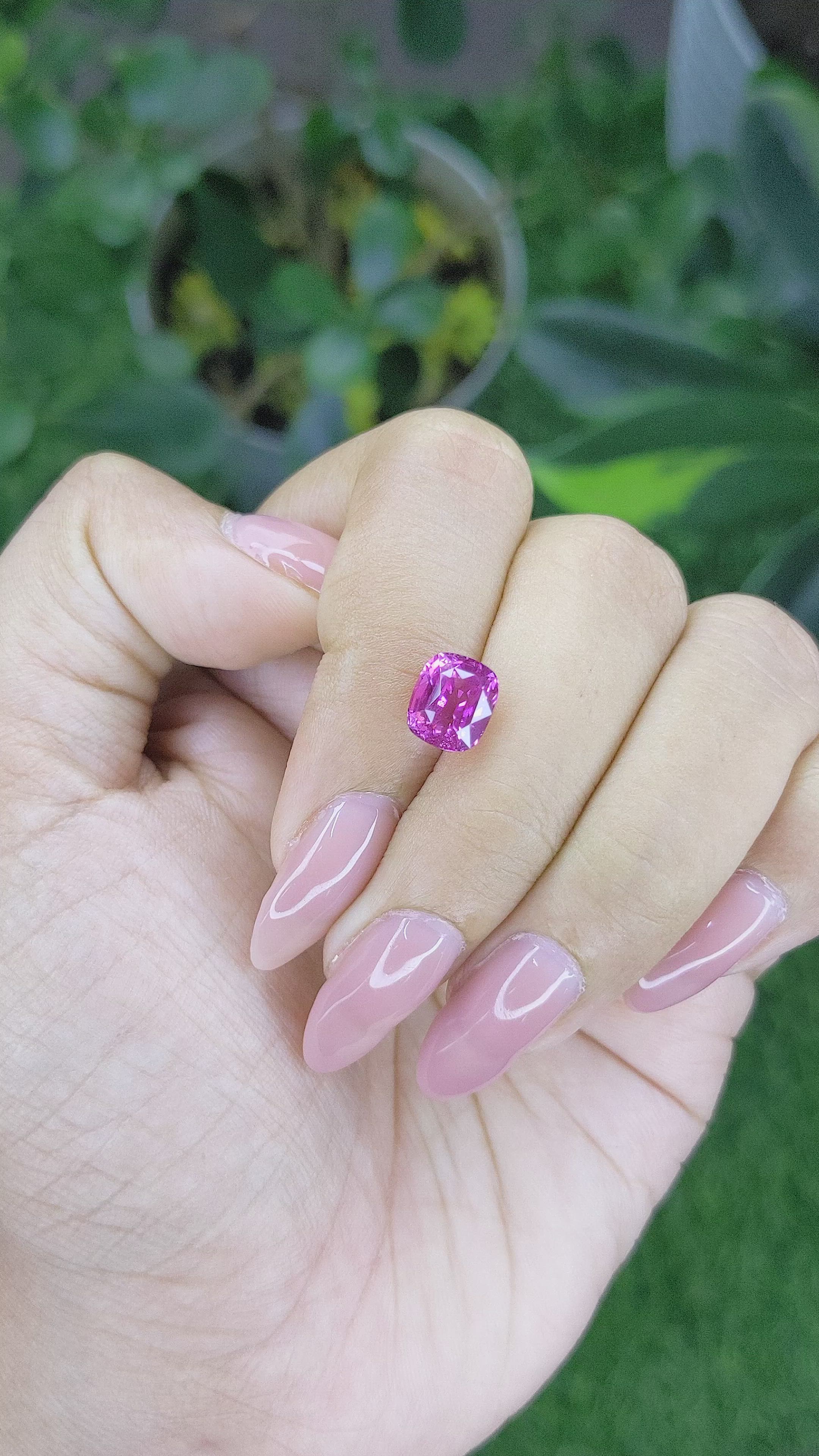 3.01 Ct. Purplish Pink Sapphire from Madagascar Size Video