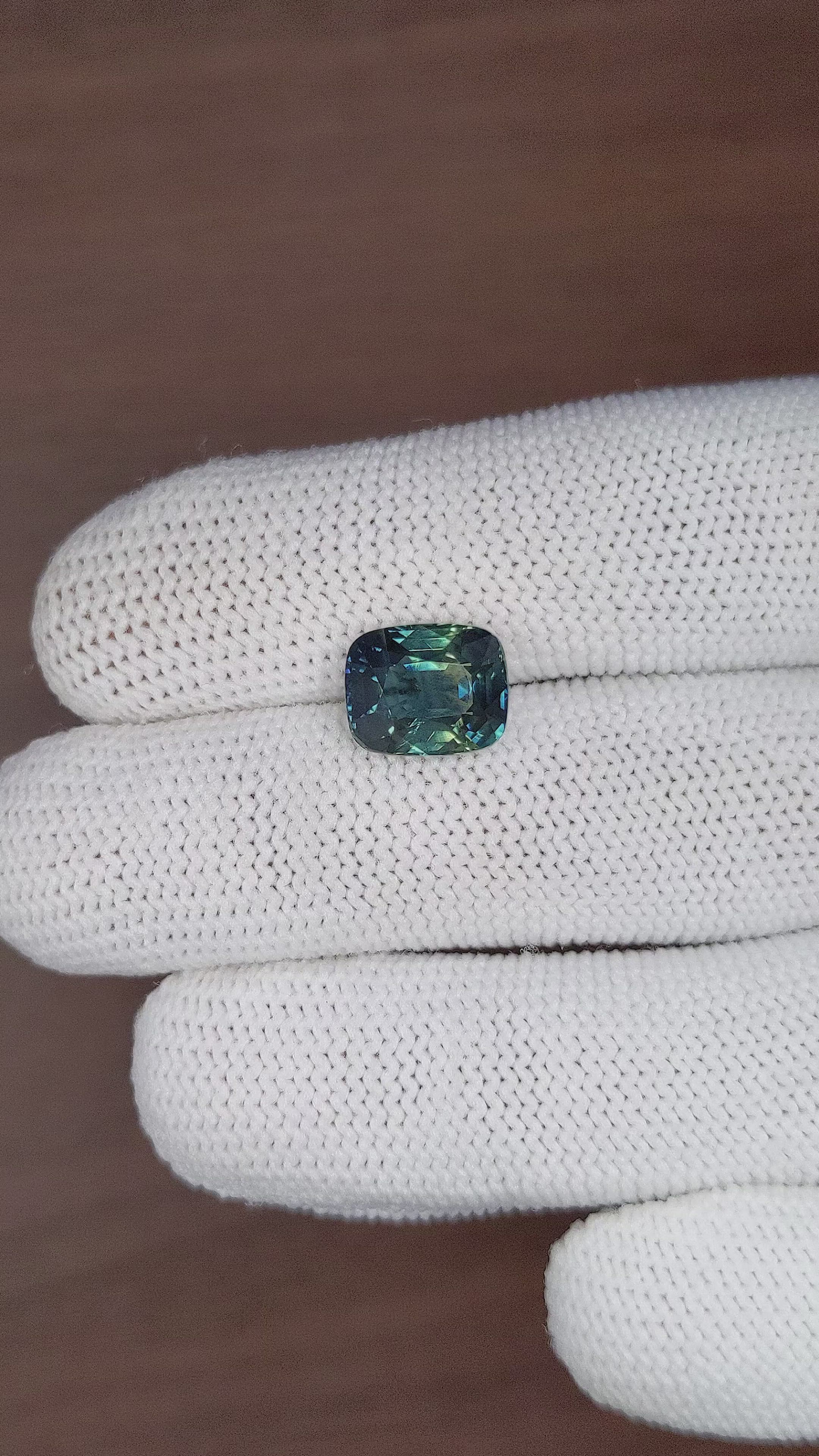 5.02 Ct. Bluish Green Sapphire from Madagascar Size Video