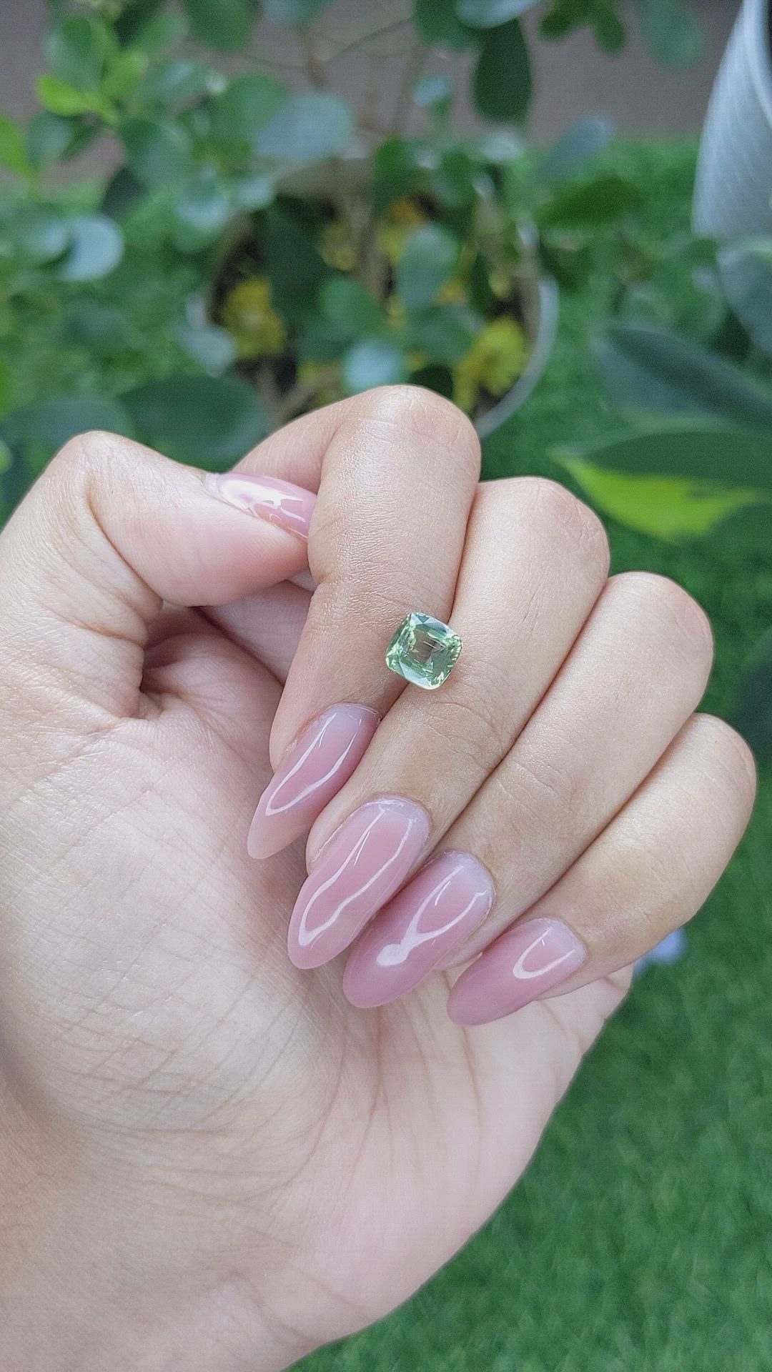 2.00 Ct. Green Sapphire from Madagascar Size Video