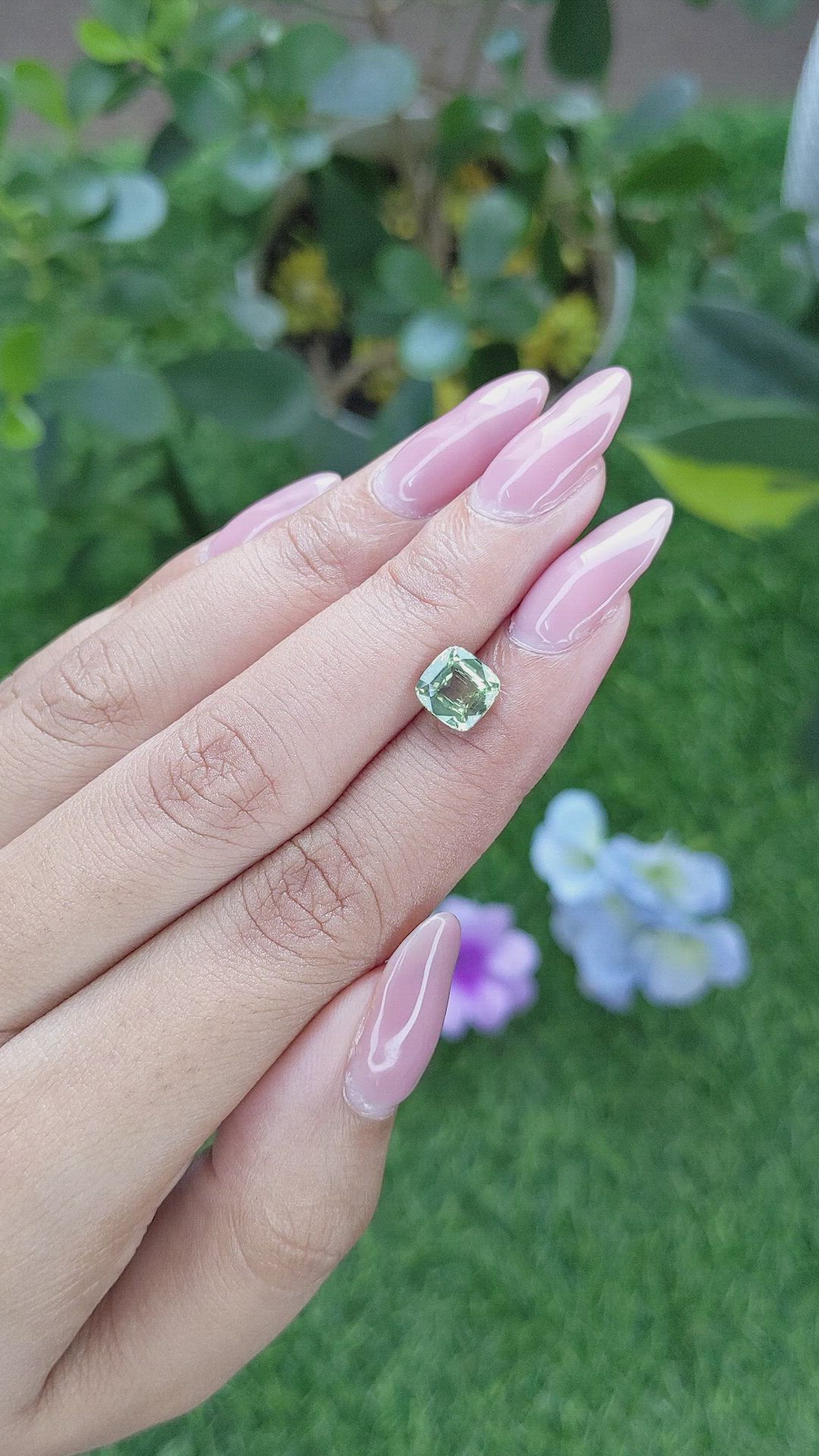 2.00 Ct. Green Sapphire from Madagascar Size Video