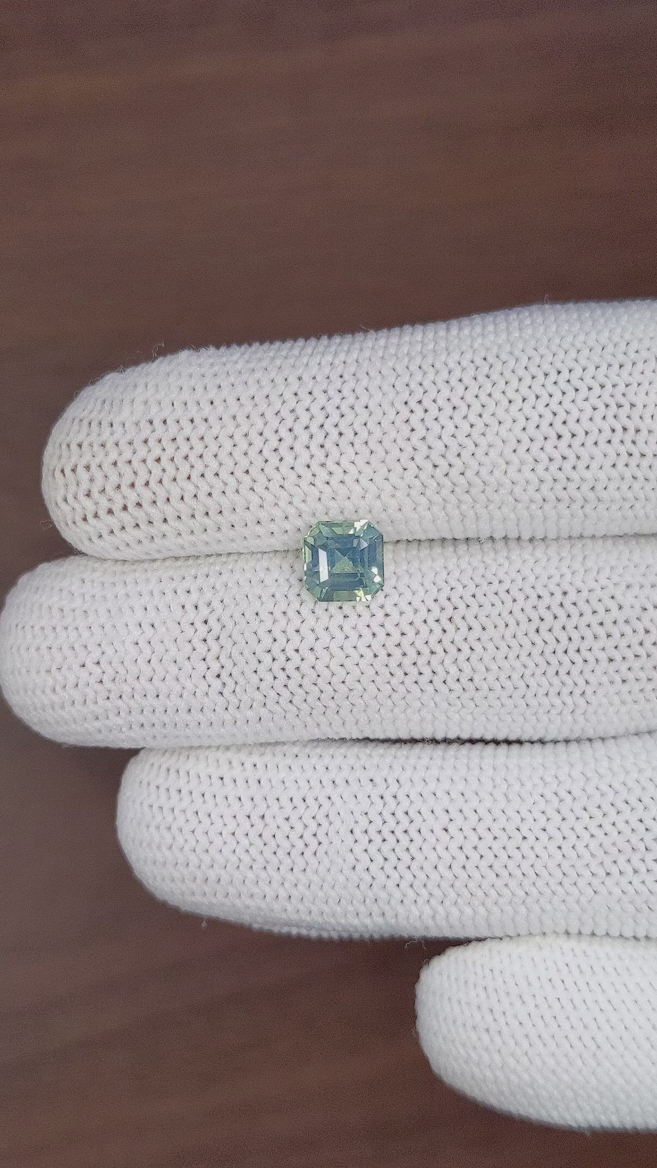 2.05 Ct. Bluish Green Sapphire from Madagascar Size Video