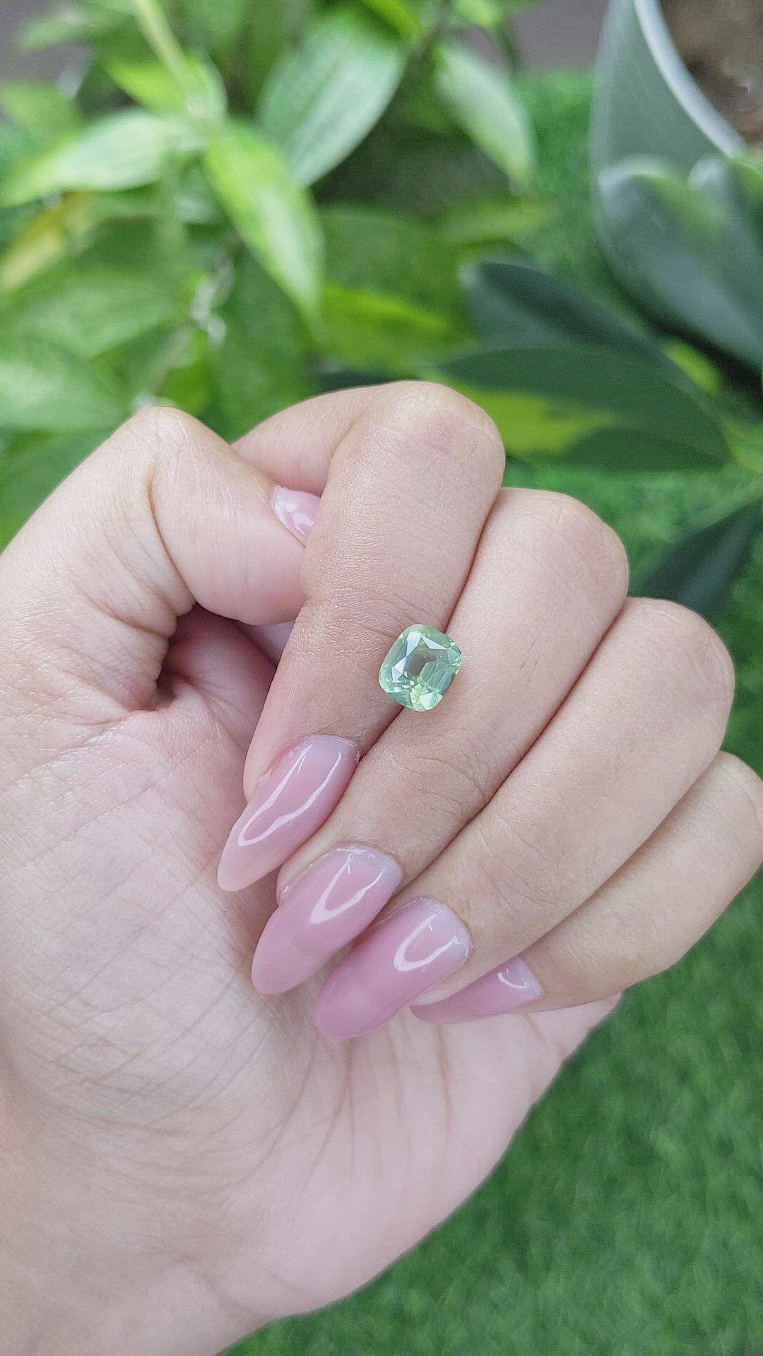 2.64 Ct. Yellowish Green Sapphire from Madagascar Size Video