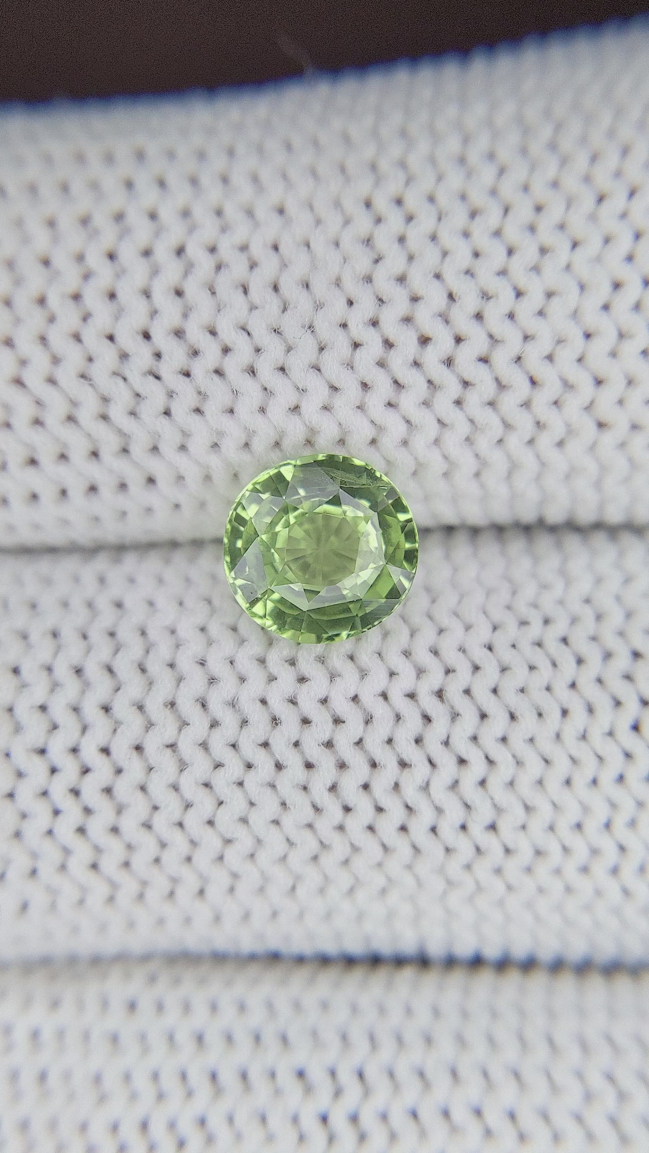 2.02 Ct. Yellowish Green Sapphire from Madagascar Size Video