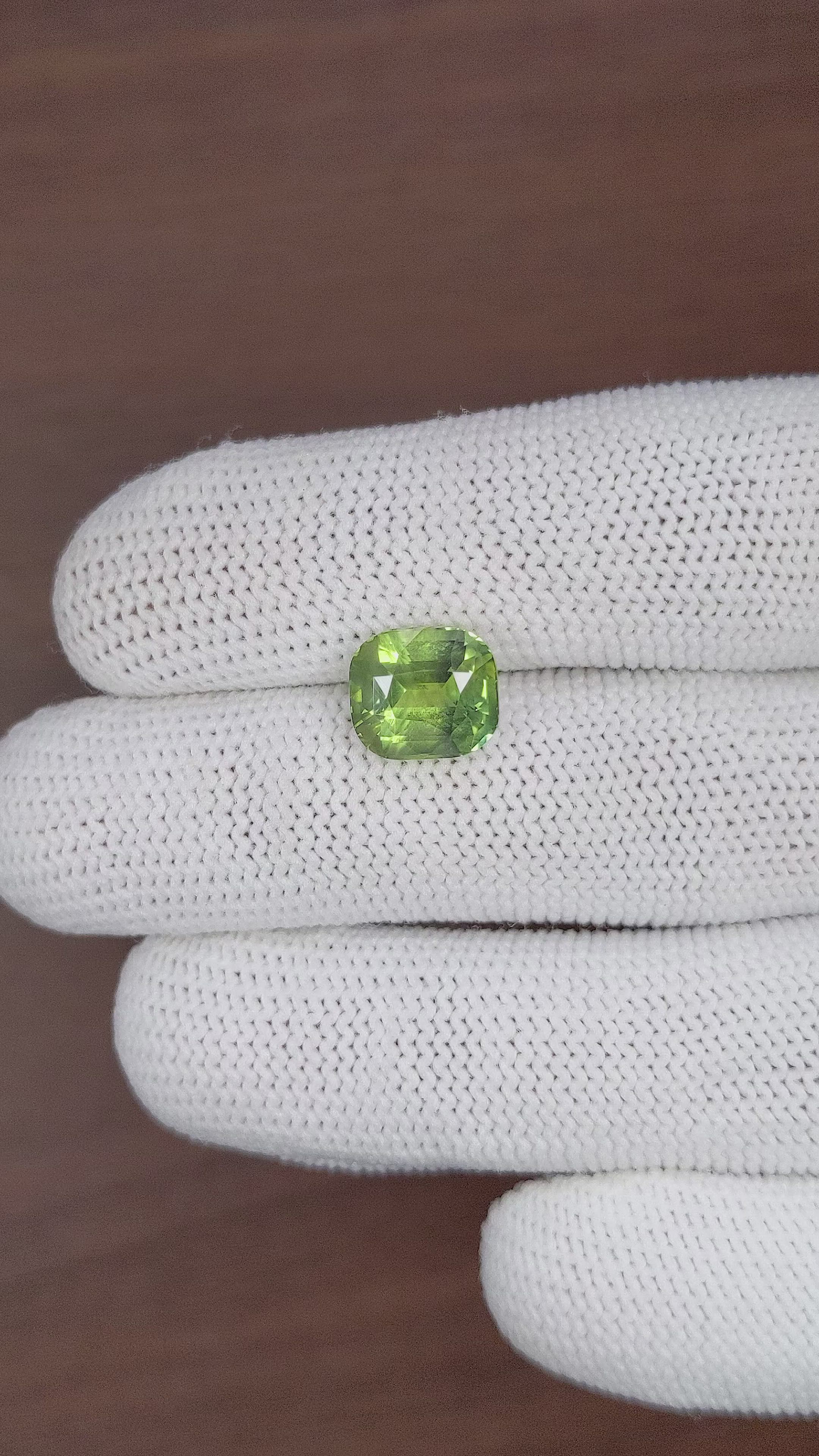 5.17 Ct. Yellowish Green Sapphire from Madagascar Size Video
