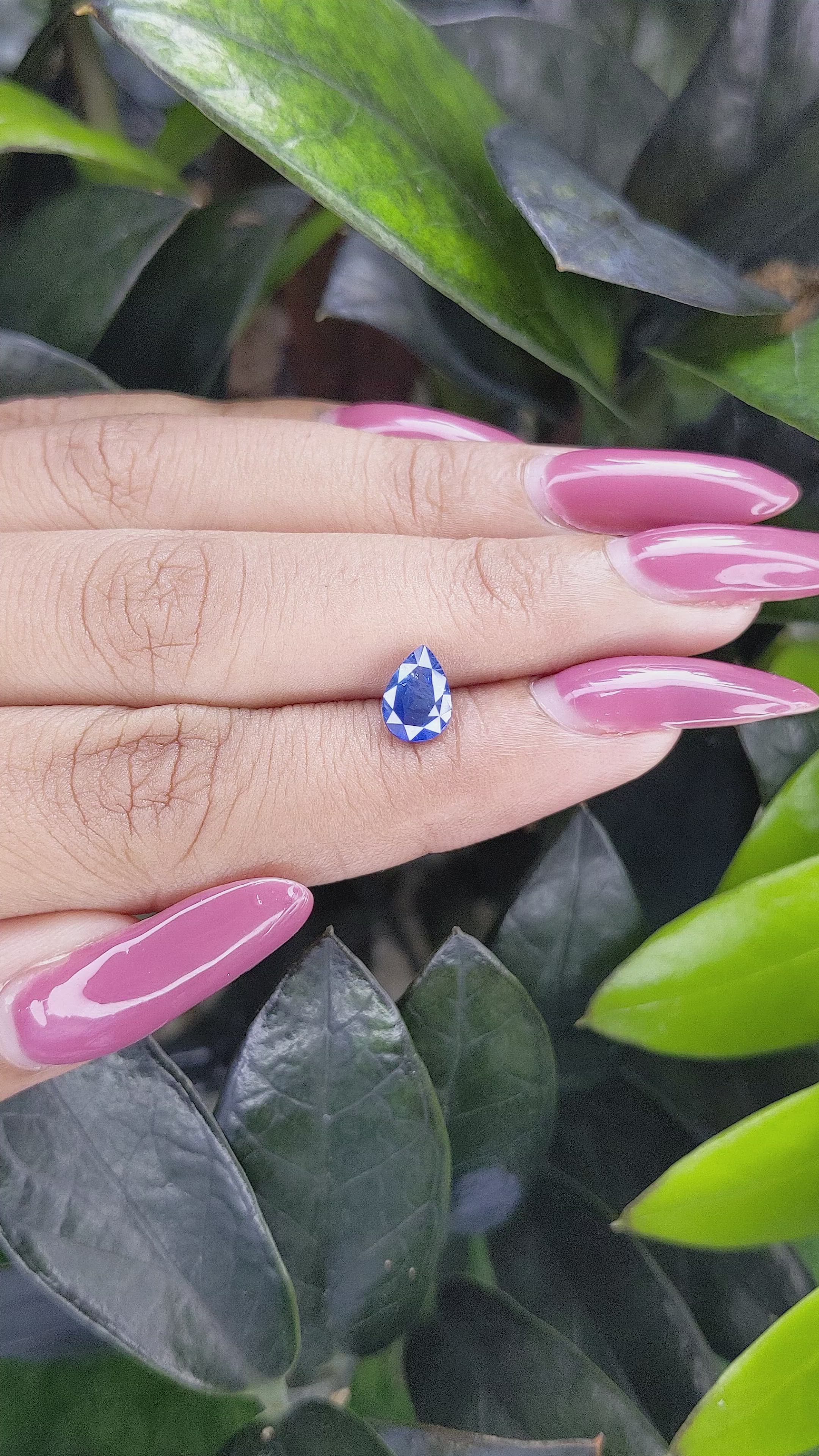 1.16 Ct. Blue Sapphire from Ceylon (Sri Lanka) Size Video