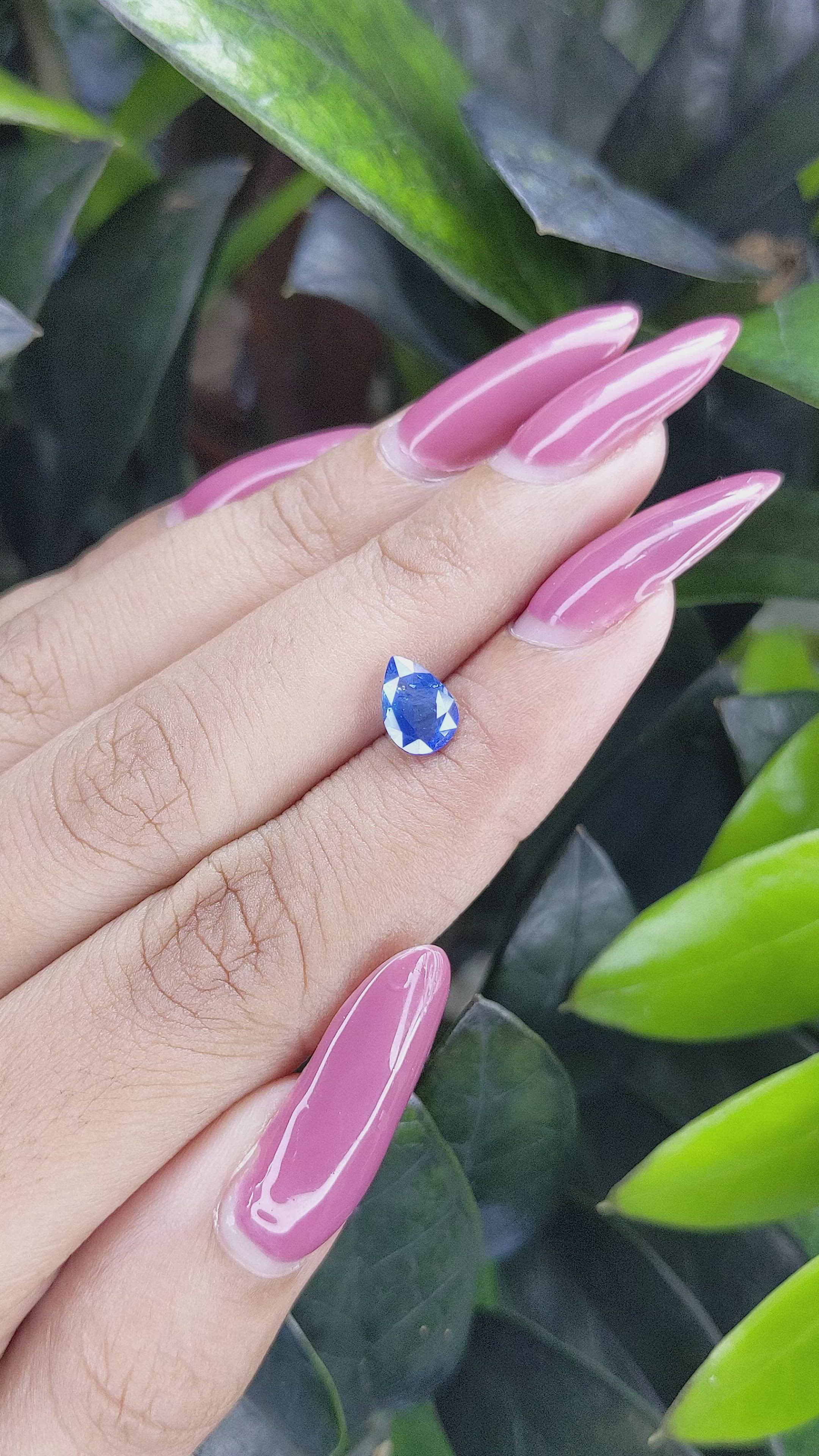 1.16 Ct. Blue Sapphire from Ceylon (Sri Lanka) Size Video