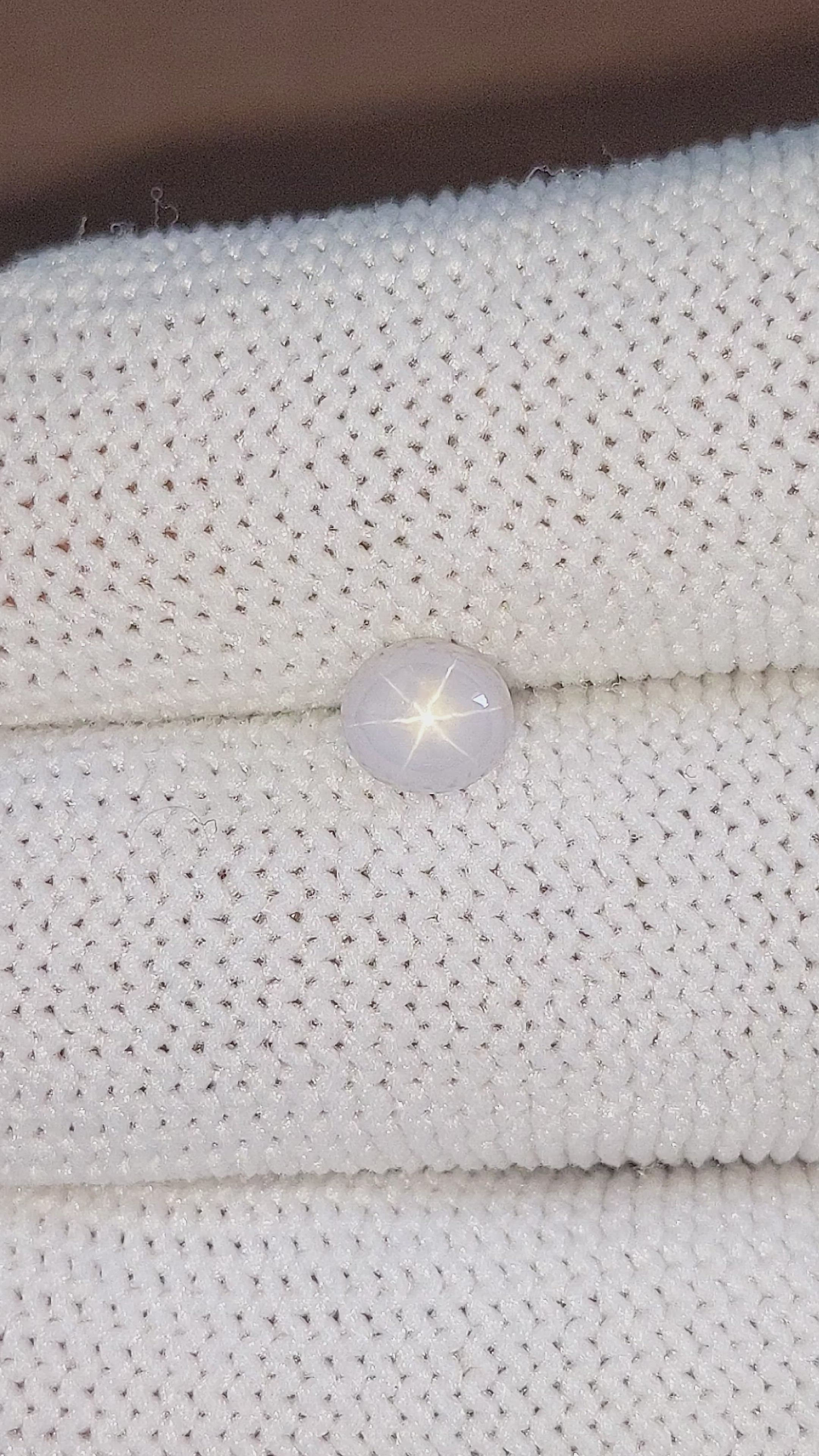 1.49 Ct. White Star Sapphire from Ceylon (Sri Lanka) Size Video