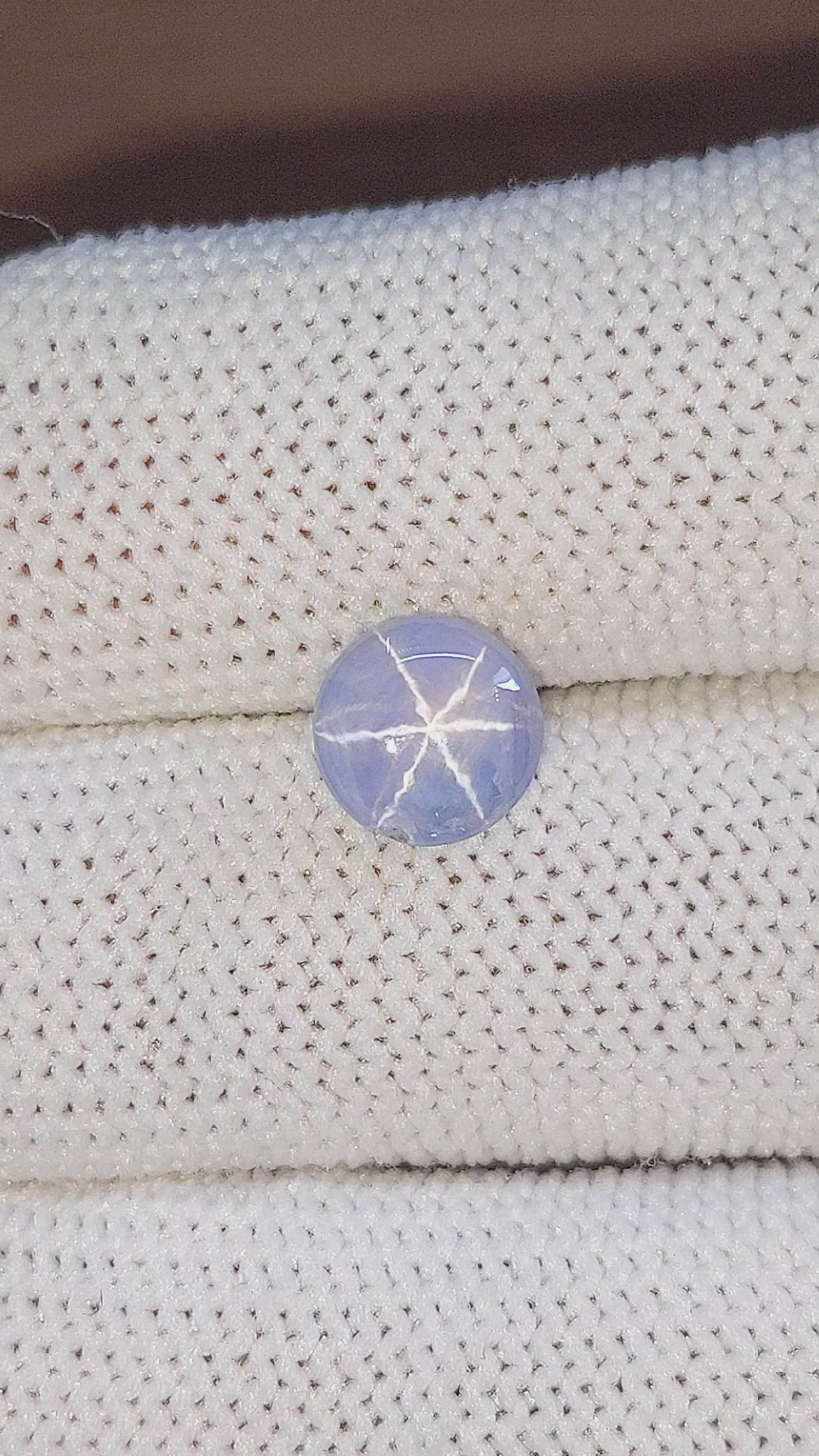 3.00 Ct. Greyish Blue Star Sapphire from Ceylon (Sri Lanka) Size Video