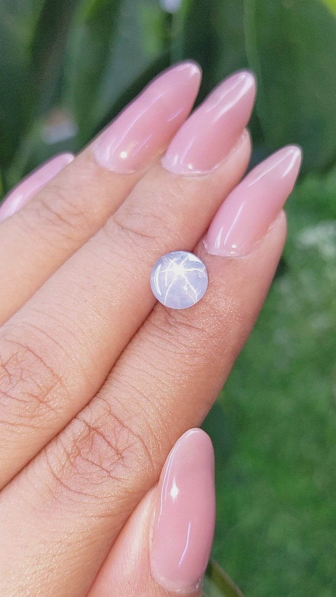 3.00 Ct. Greyish Blue Star Sapphire from Ceylon (Sri Lanka) Size Video