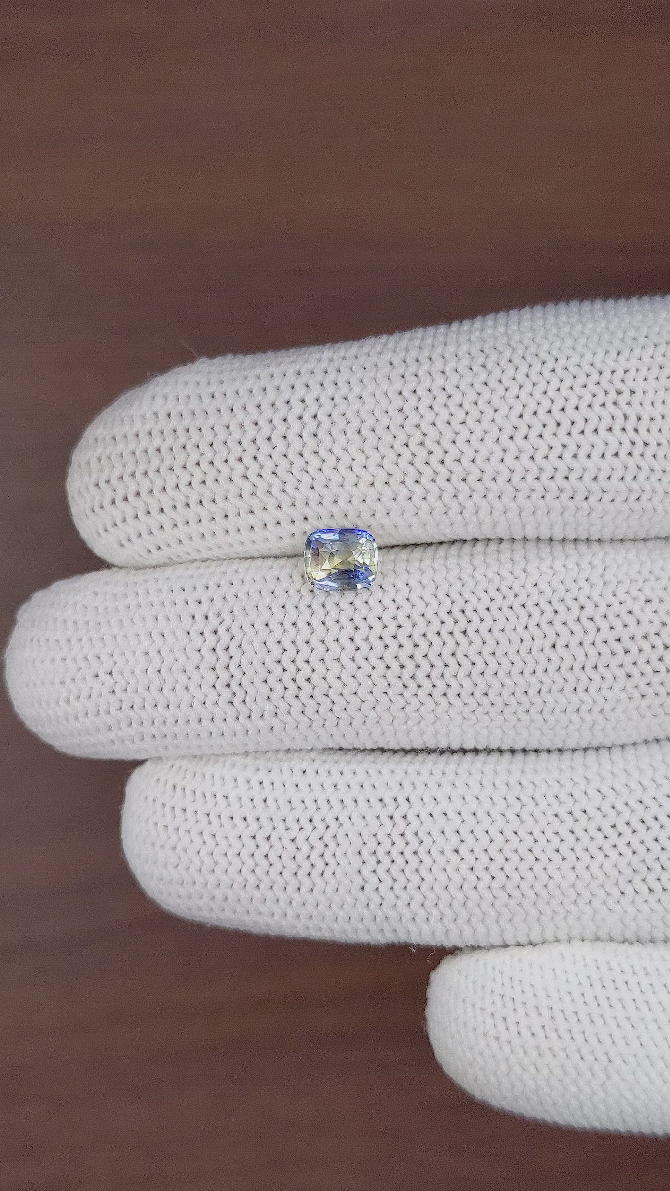 1.17 Ct. Bi Color Sapphire from Madagascar Size Video