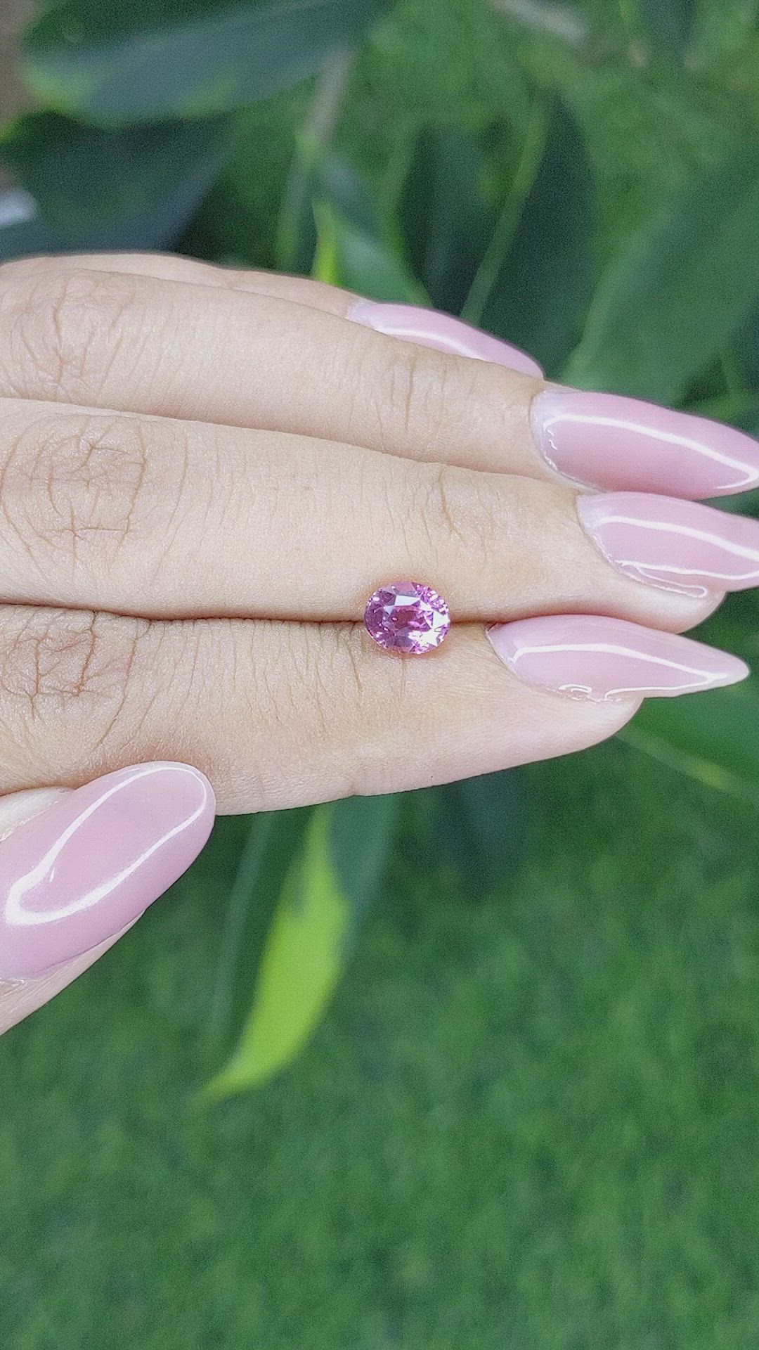 1.06 Ct. Pink Sapphire from Madagascar Size Video