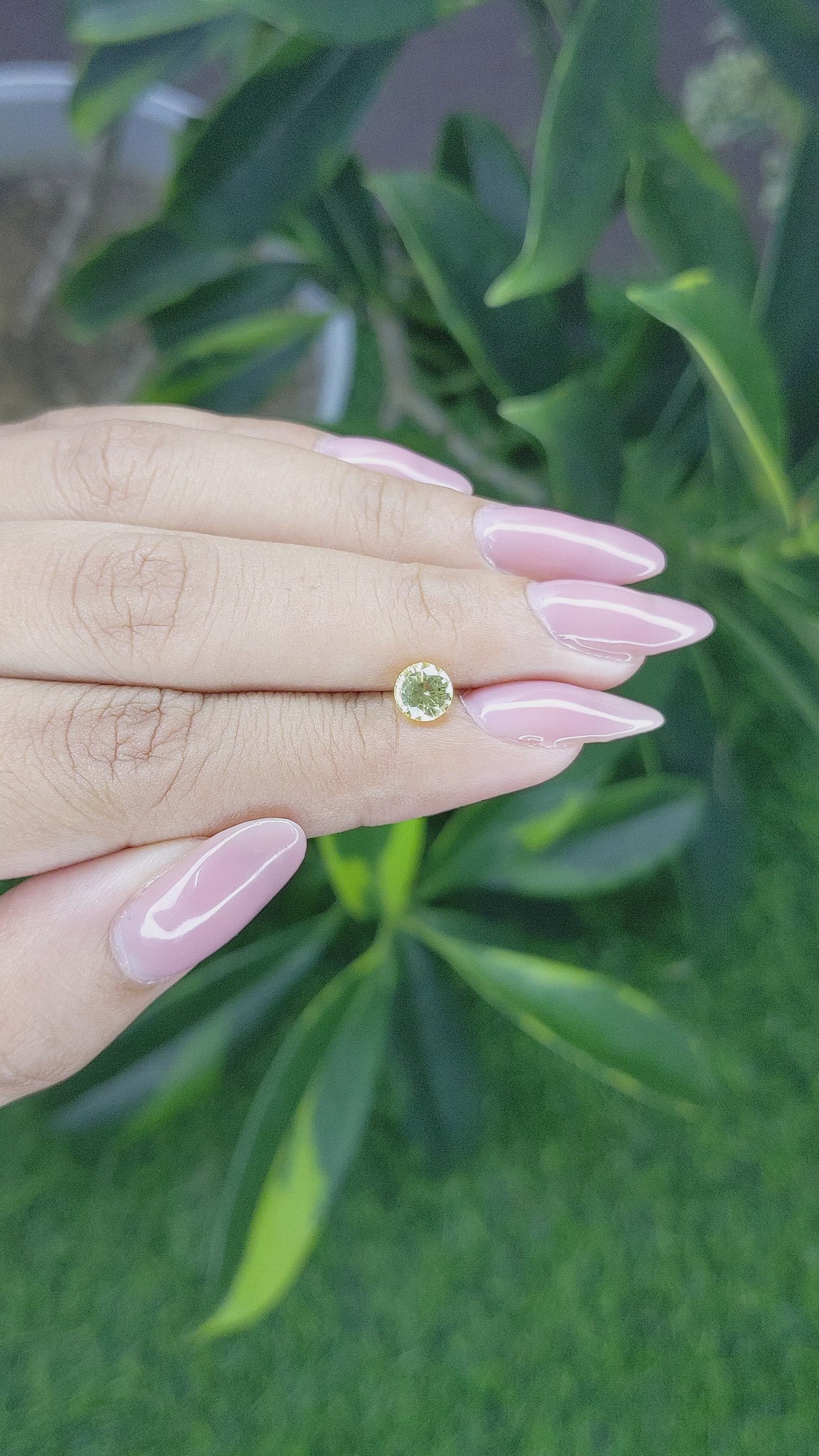 0.92 Ct. Yellow Sapphire from Ceylon (Sri Lanka) Size Video